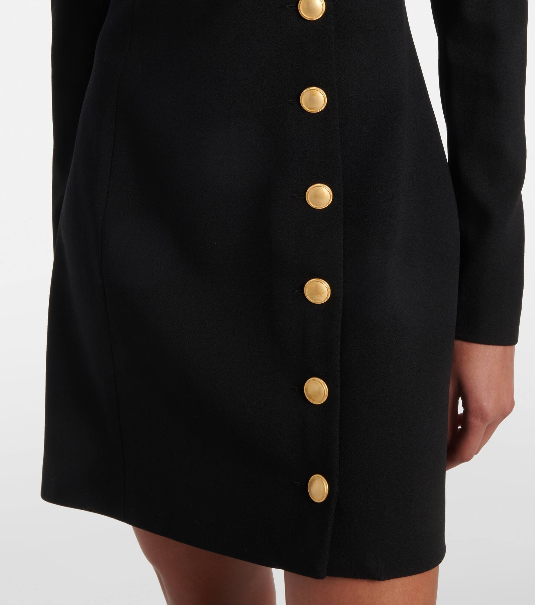 Wool-blend crêpe minidress - 5