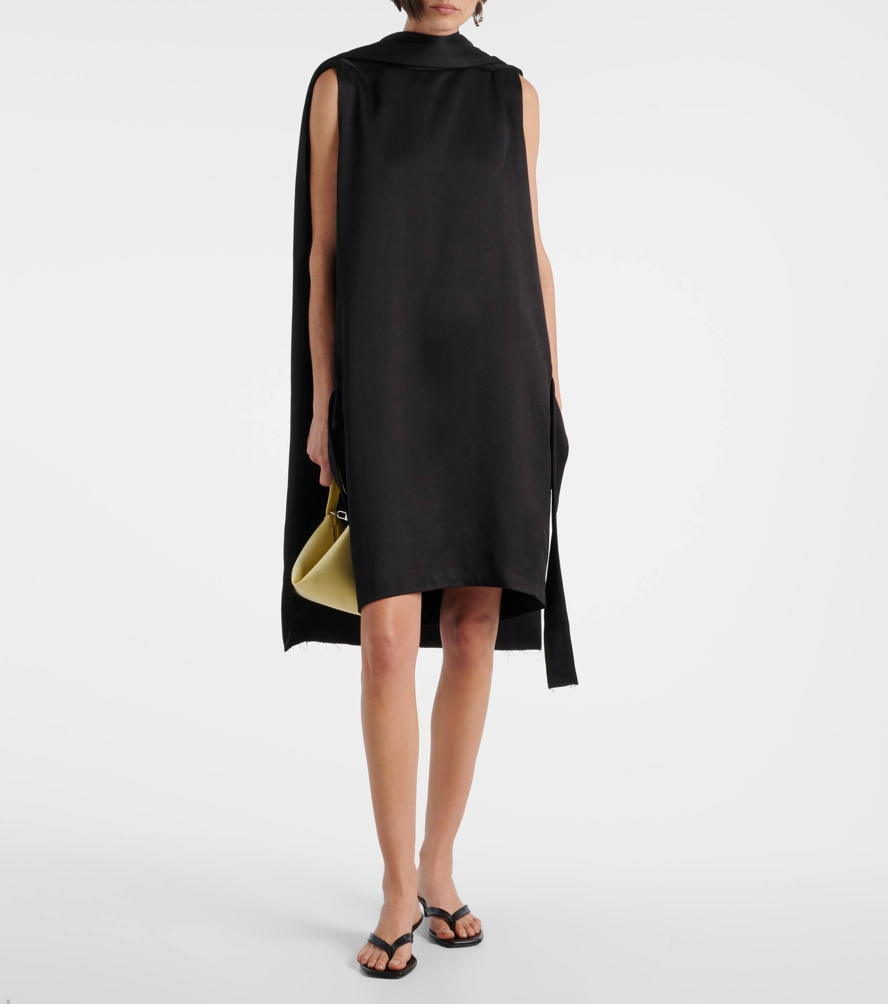 Cocoon deconstructed satin minidress - 2