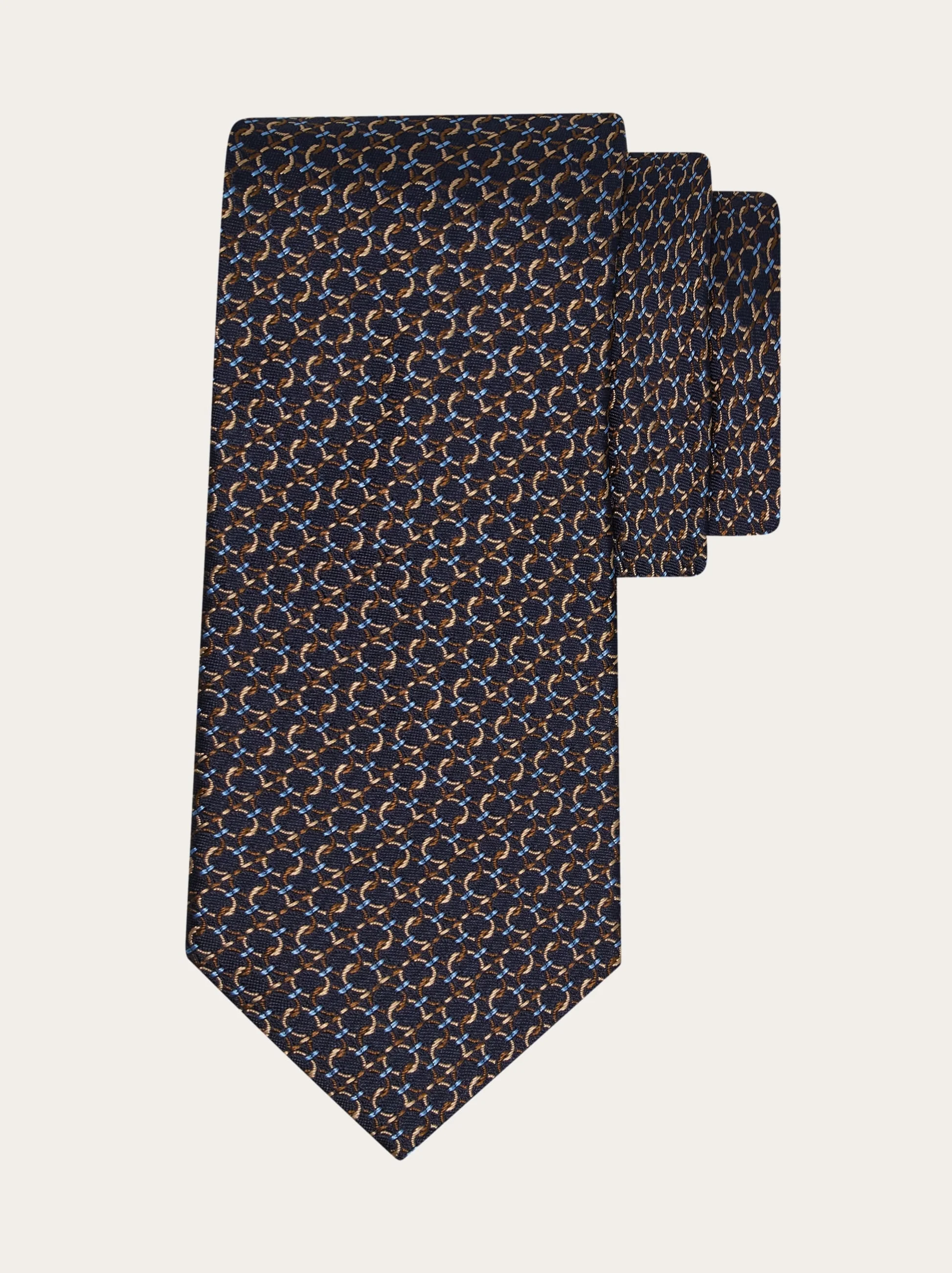 Gancini jacquard silk tie - 1