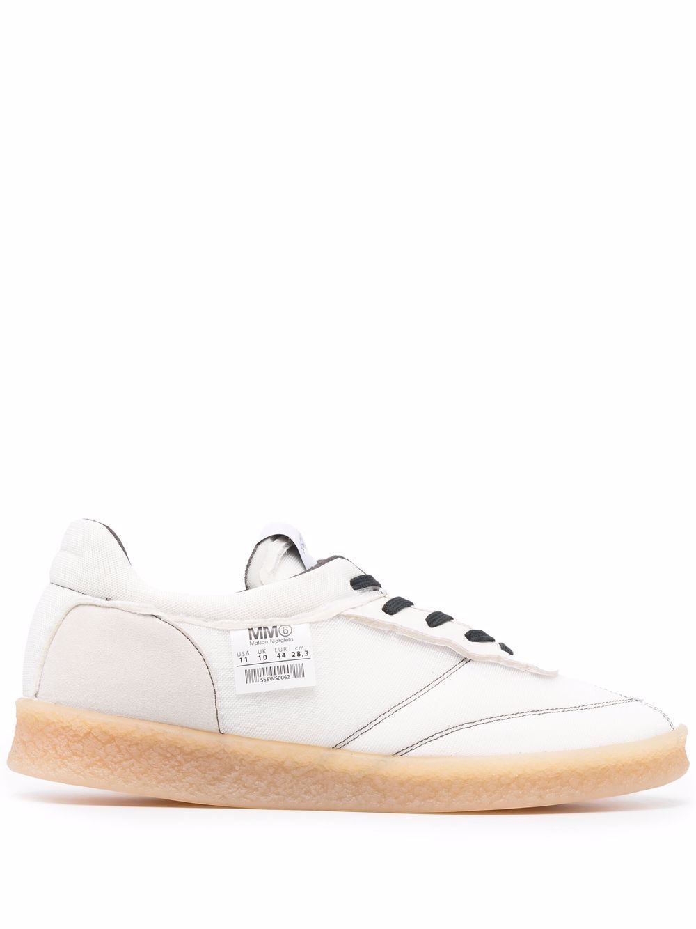 contrast-stitching low-top sneakers - 1