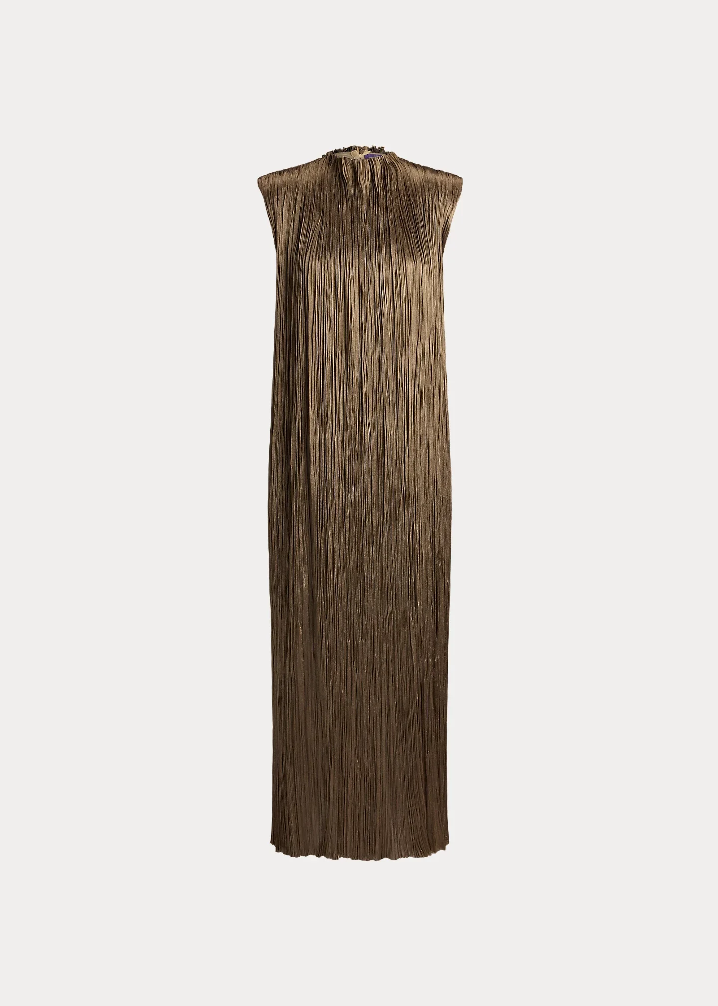 Virna Pleated Lamé Cocktail Dress - 1