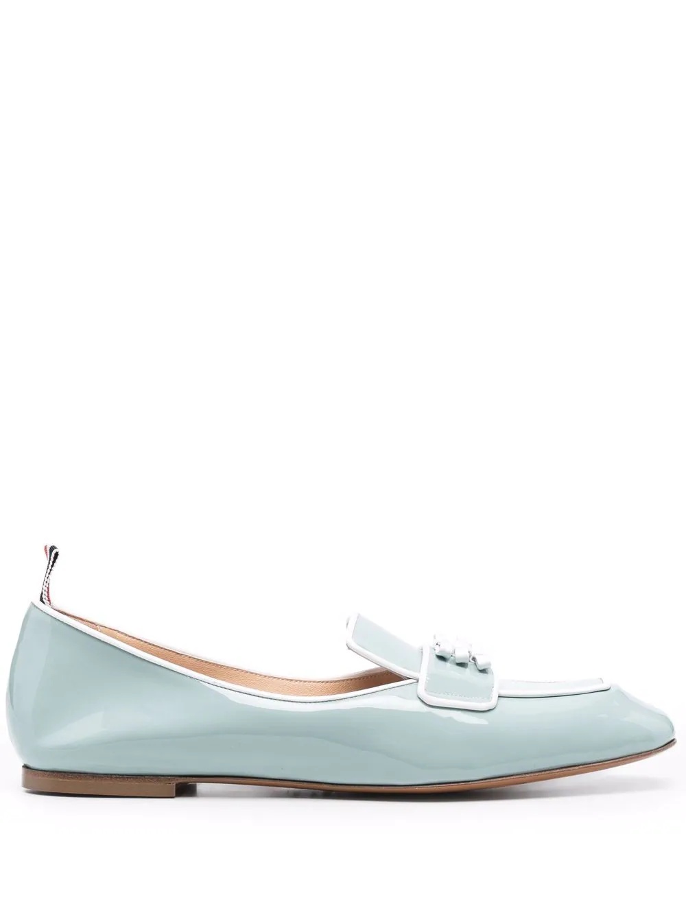 bow-embellished trimmed loafers - 1