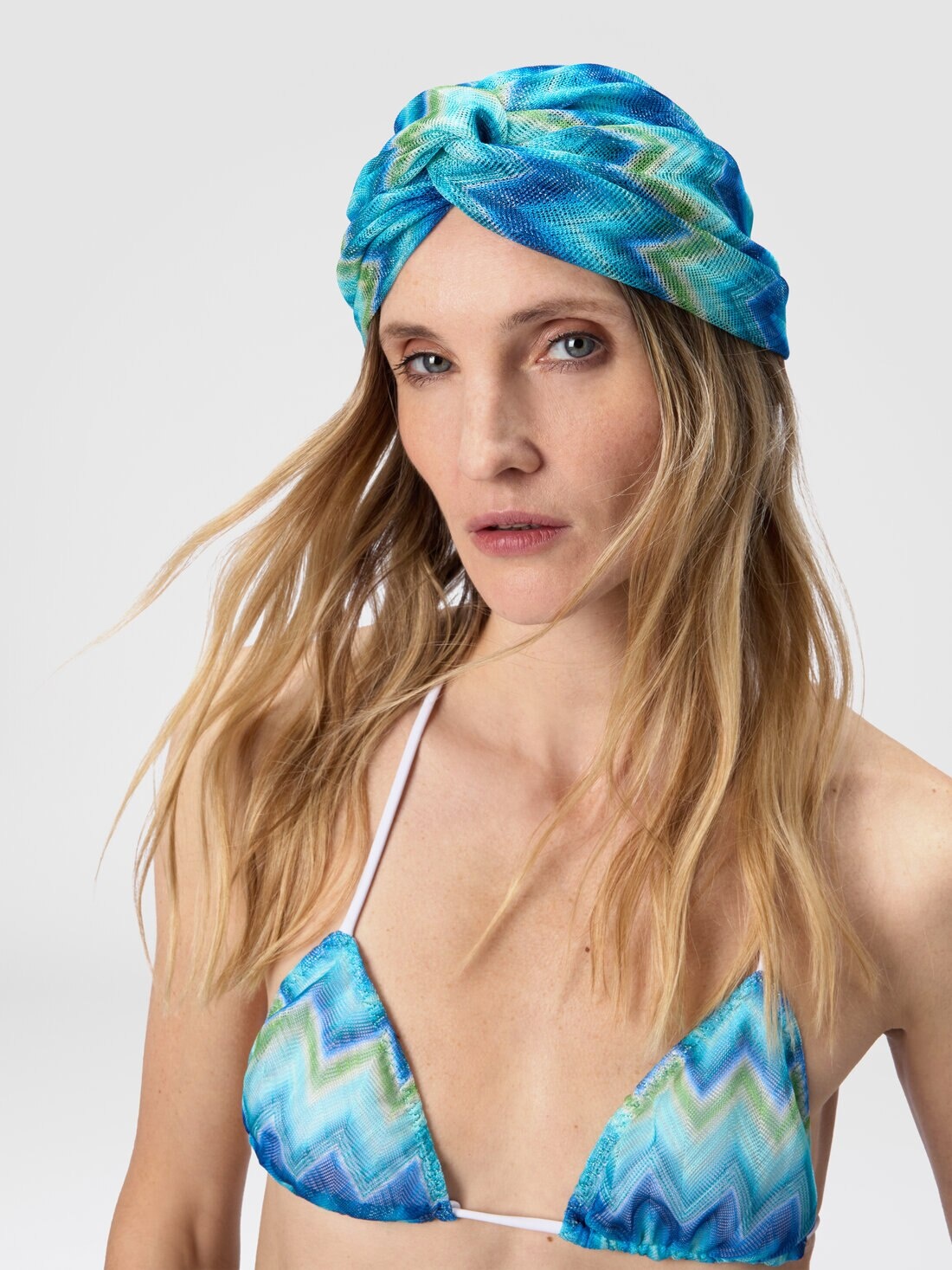 Turban with Faded Striped Pattern - 3