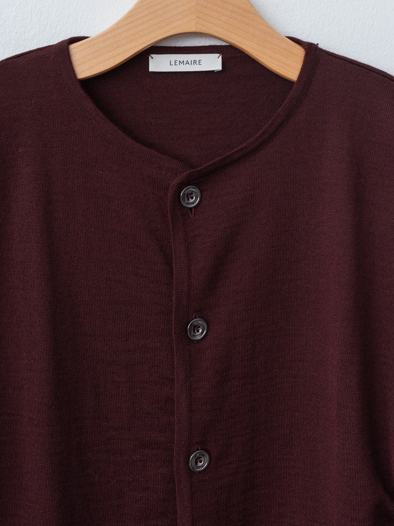 Fitted Cardigan - Dark Plum - 4