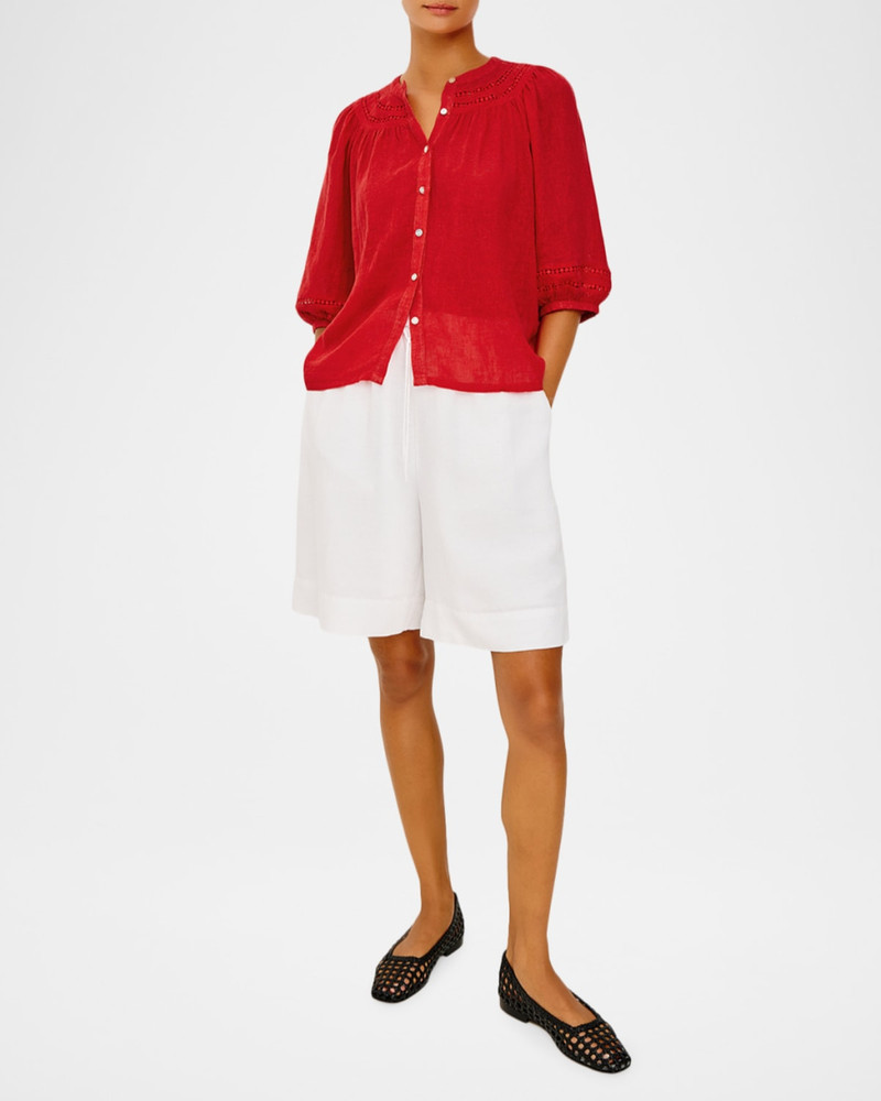 Rails x Giadzy Theia Embroidered Linen Blouse outlook