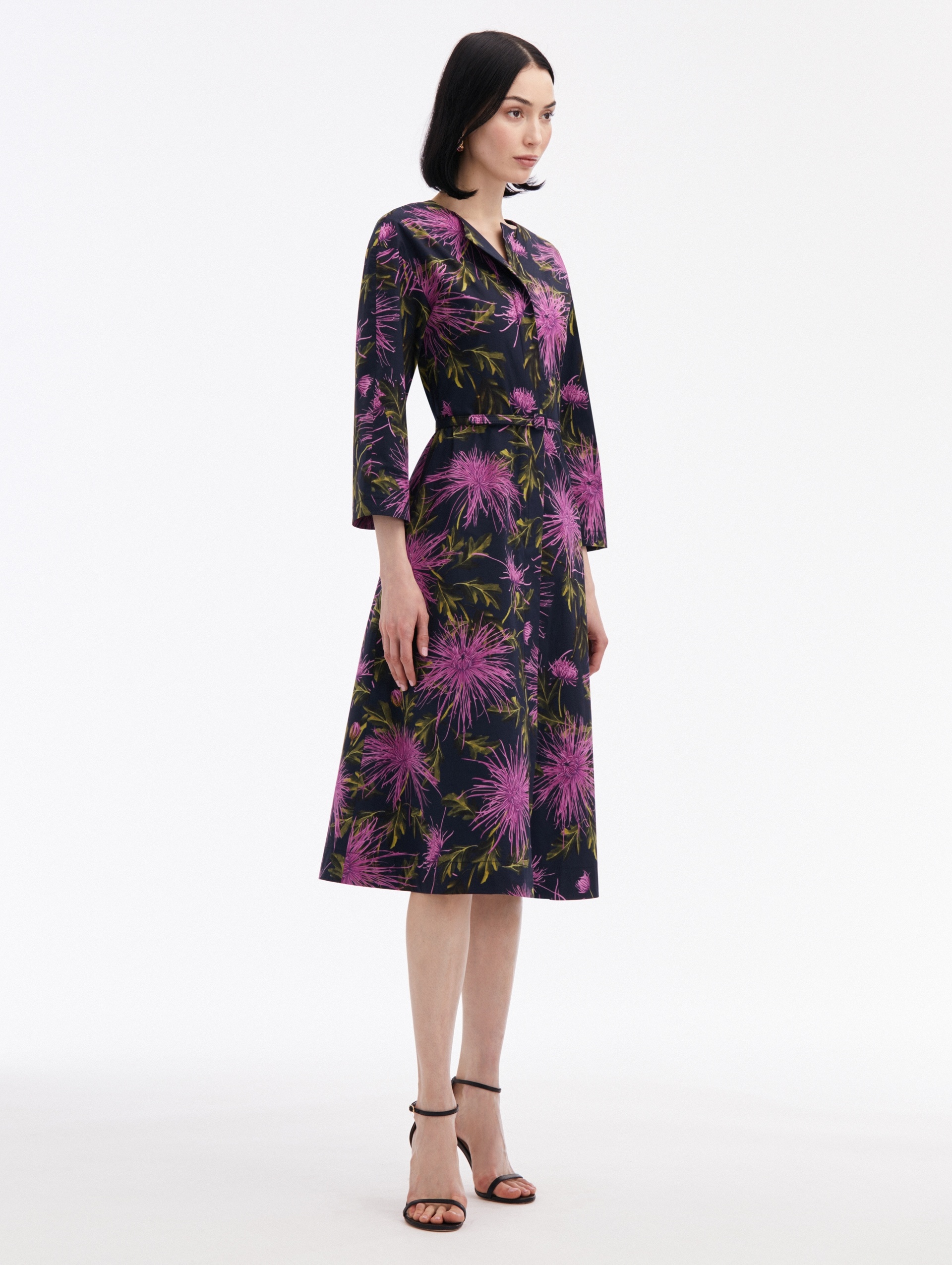 CHRYSANTHEMUM COTTON POPLIN DRESS - 3