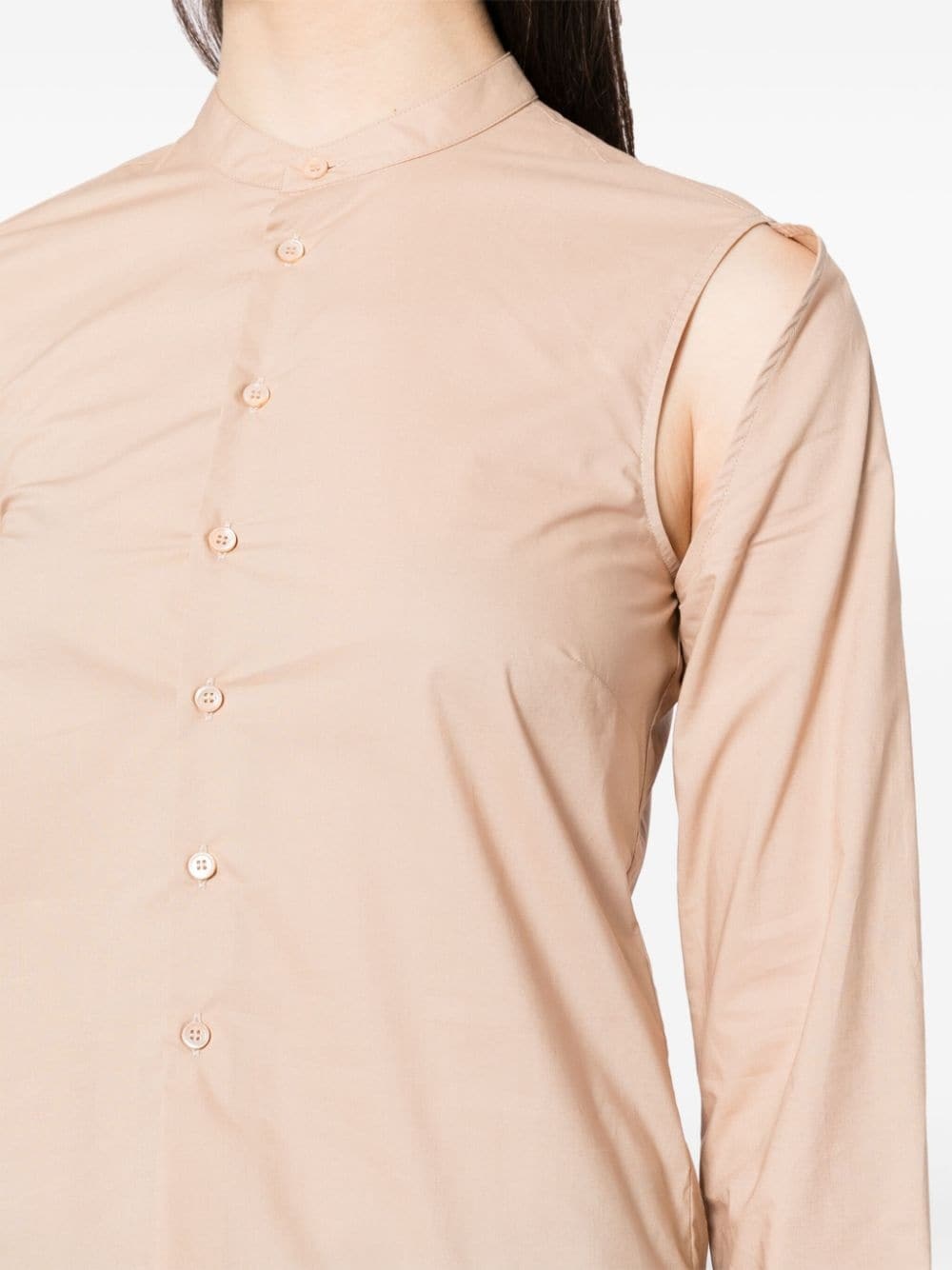 cut-out cotton shirt - 5