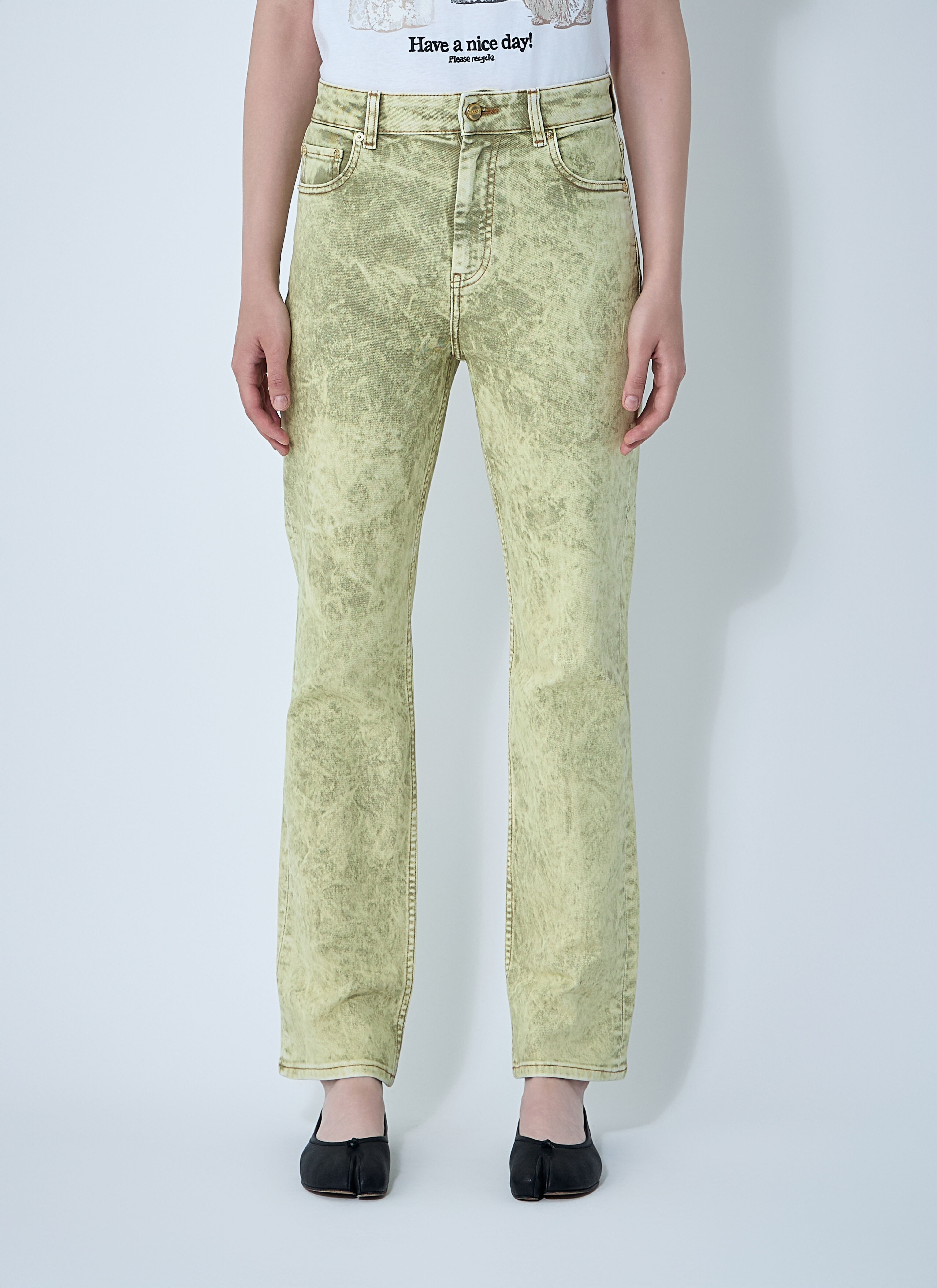 Foil Overdyed Jeans - 1