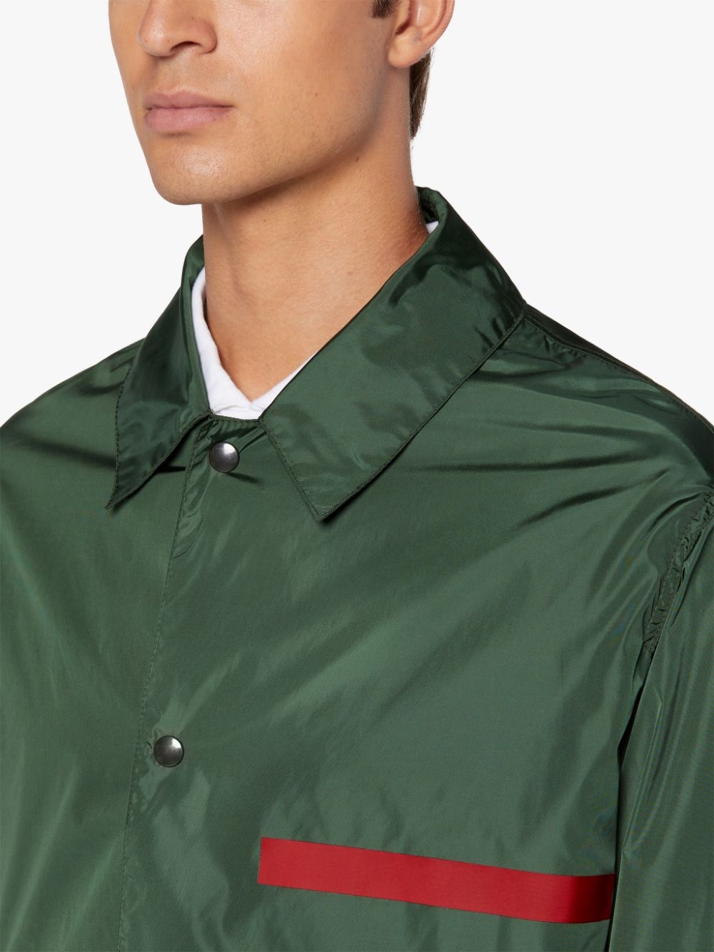 TAPE TEEMING GREEN NYLON COACH JACKET | GMM-216 - 5