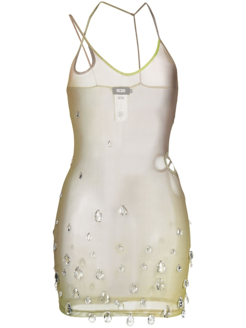 Sita crystal-drop sheer minidress 1