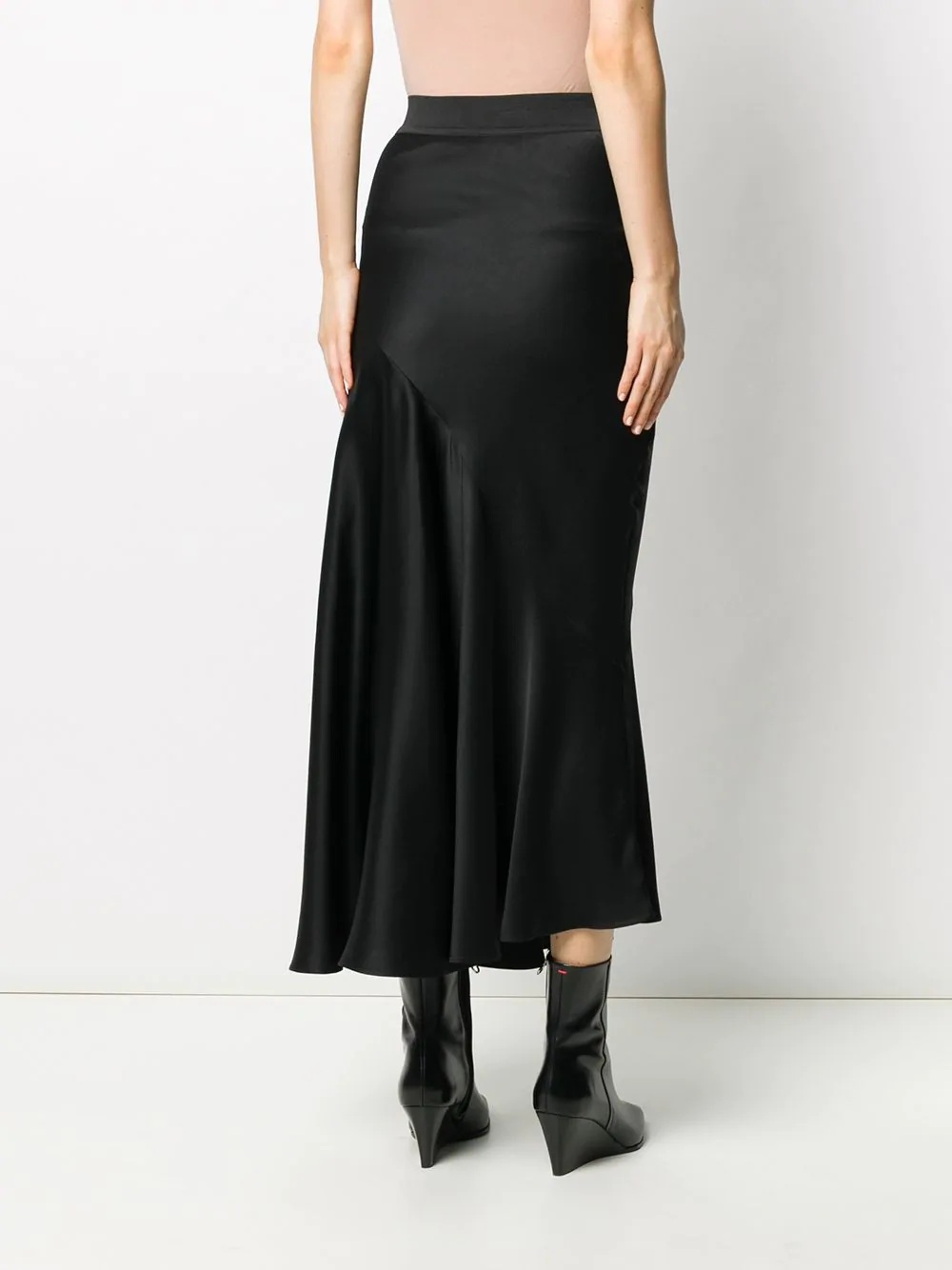 asymmetric hem maxi skirt - 4