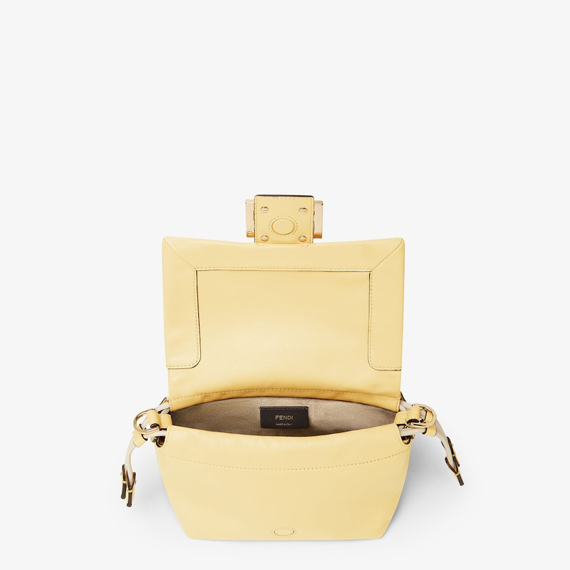 Mamma Baguette Small Light yellow nappa leather mini-bag 5