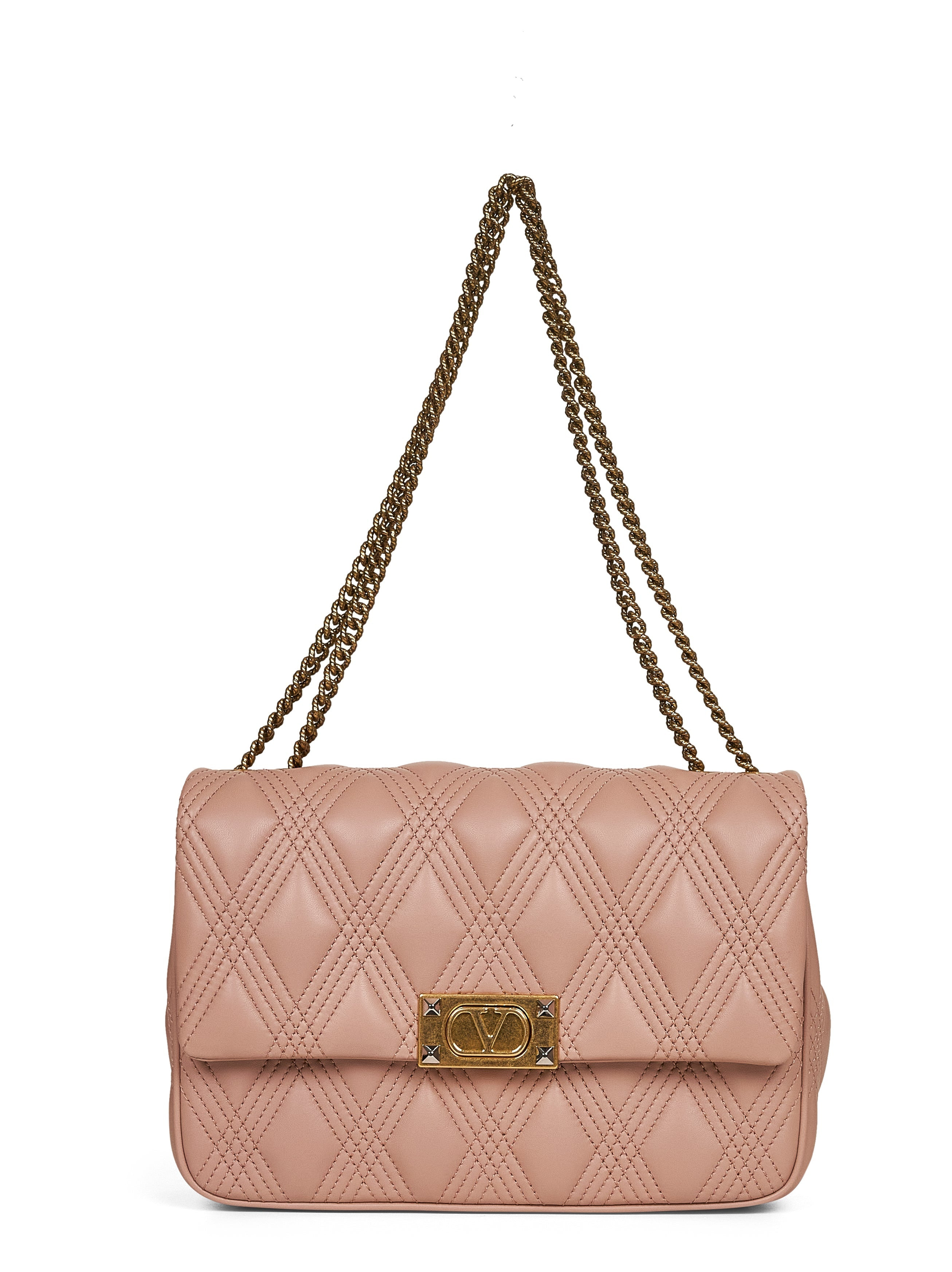 Valentino Garavani Women Pink Large Quiltie 67 Shoulder Bag - 1