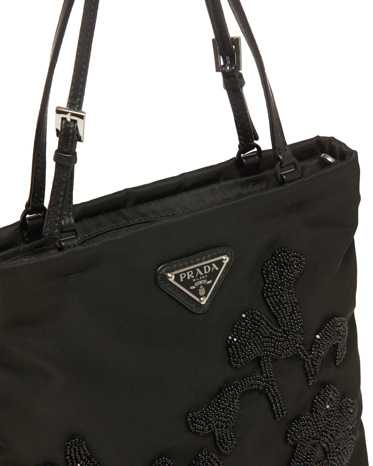 Embroidered nylon handbag - 2