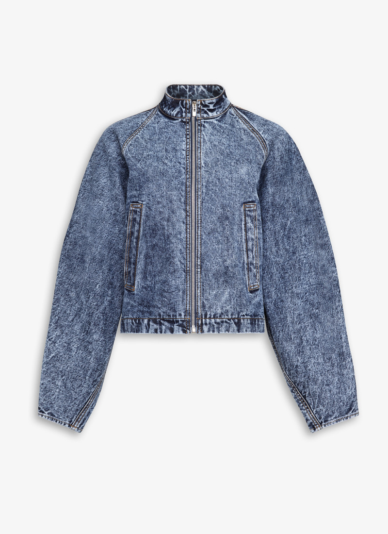 ROUND RACING JACKET IN SNOW DENIM - 1
