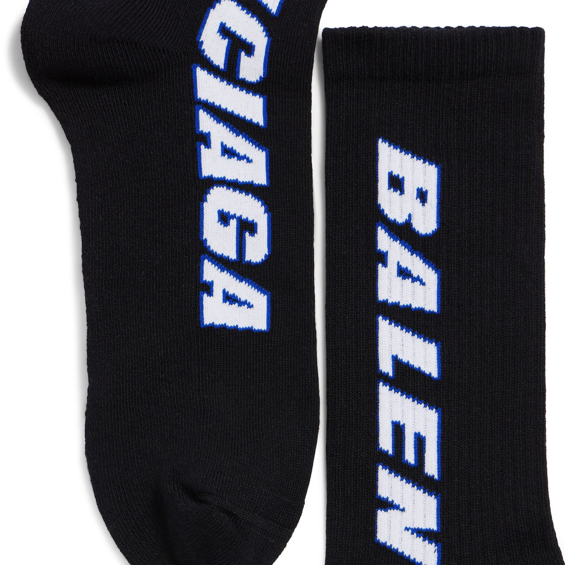 Men's Tilted Typo Socks in Black/white - 3