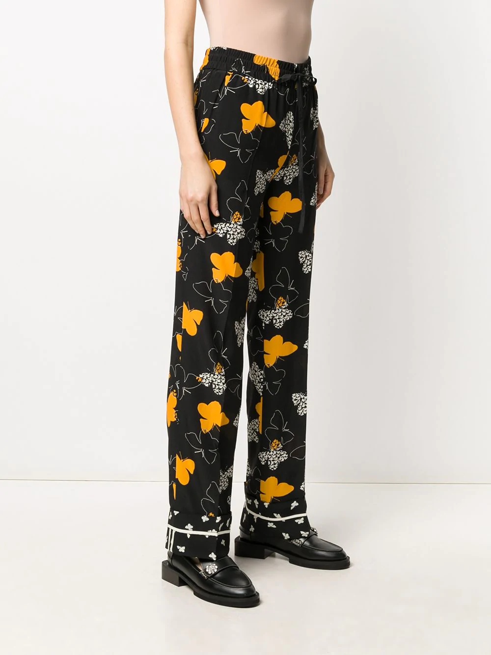 butterfly pattern trousers - 3