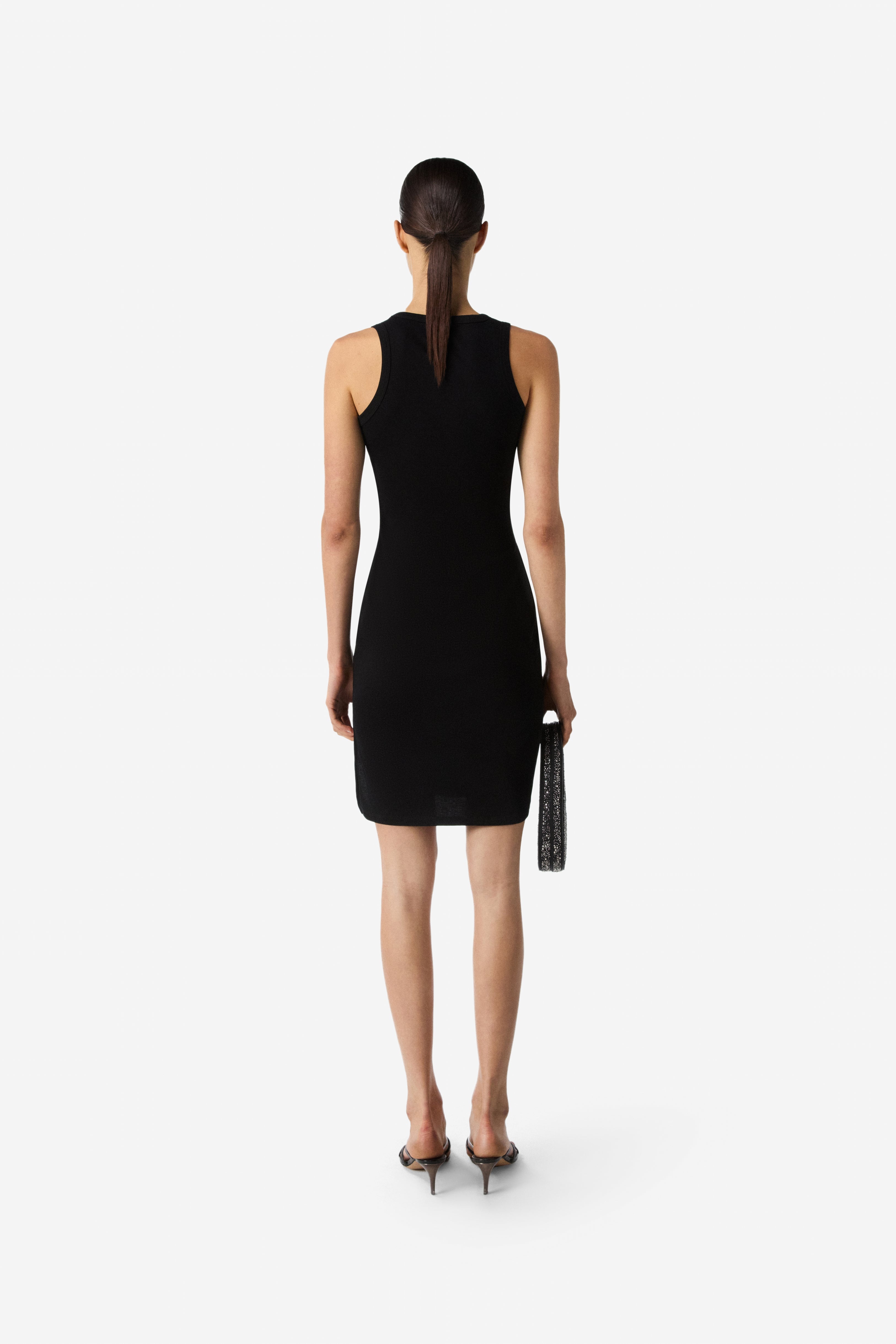 Washing Clip Rib Short Dress - 3