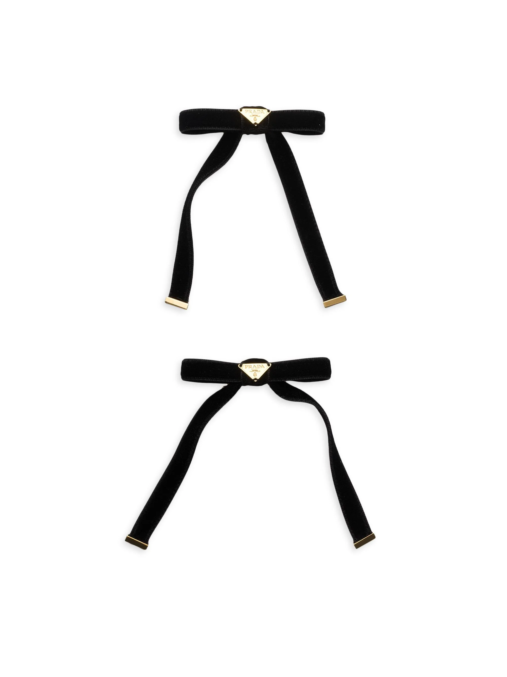 Women's Velvet Hair Clips - Black - 1