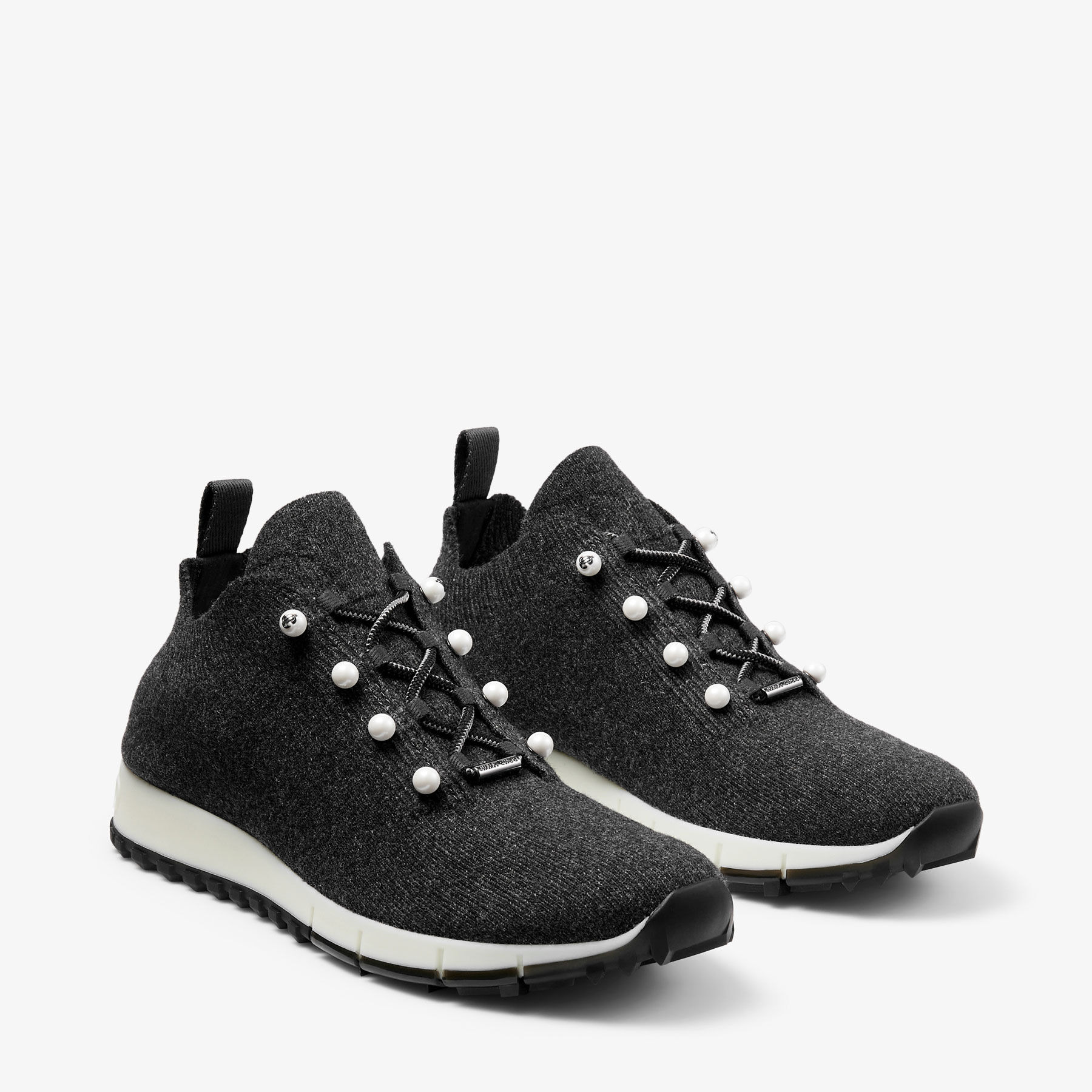 Veles
Black Cashmere Knit Trainers - 3