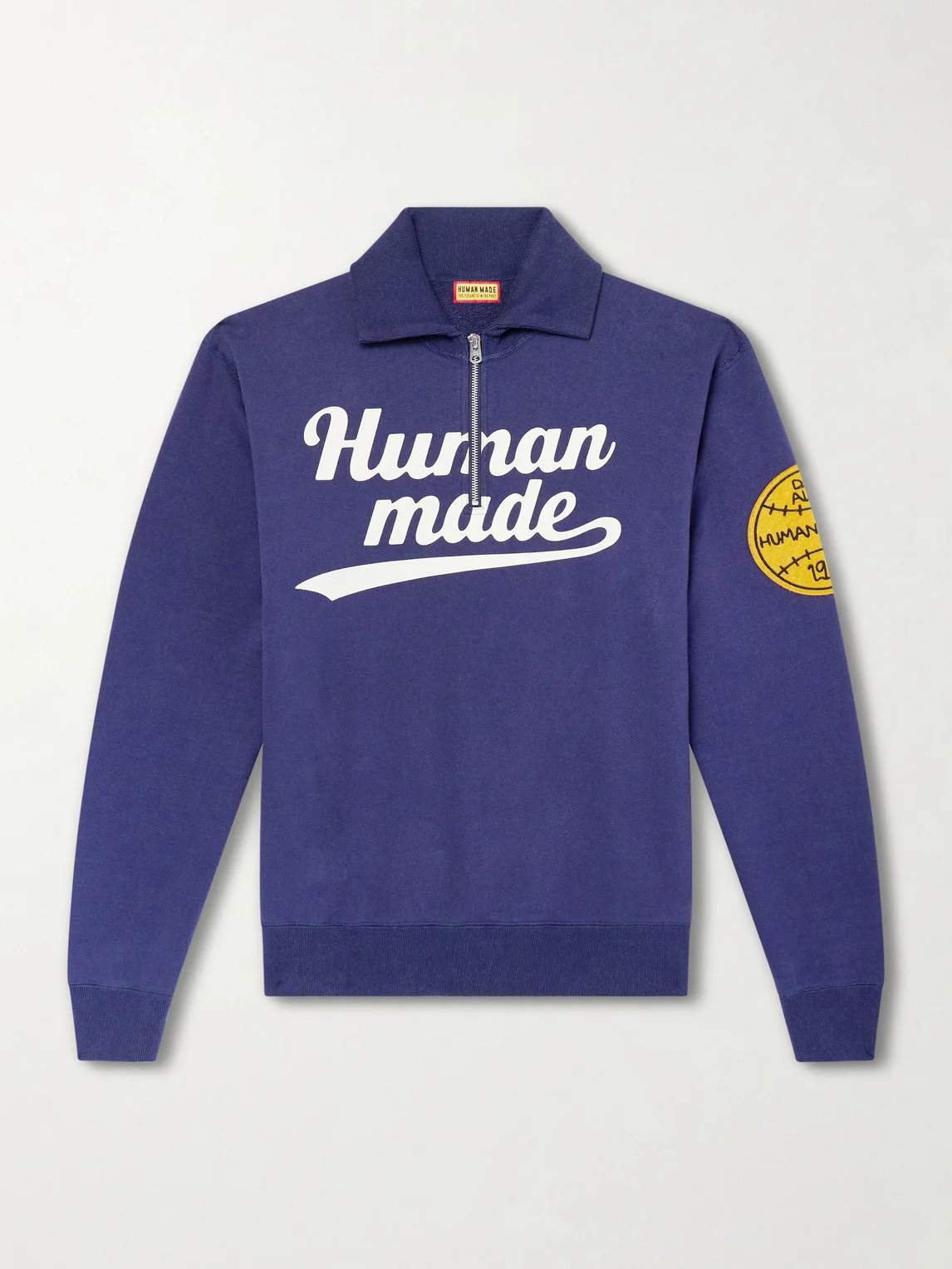 Logo-Print Cotton-Jersey Zip-Up Sweatshirt - 1