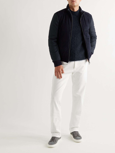 Canali Impeccabile Quilted Wool and Suede Bomber Jacket outlook