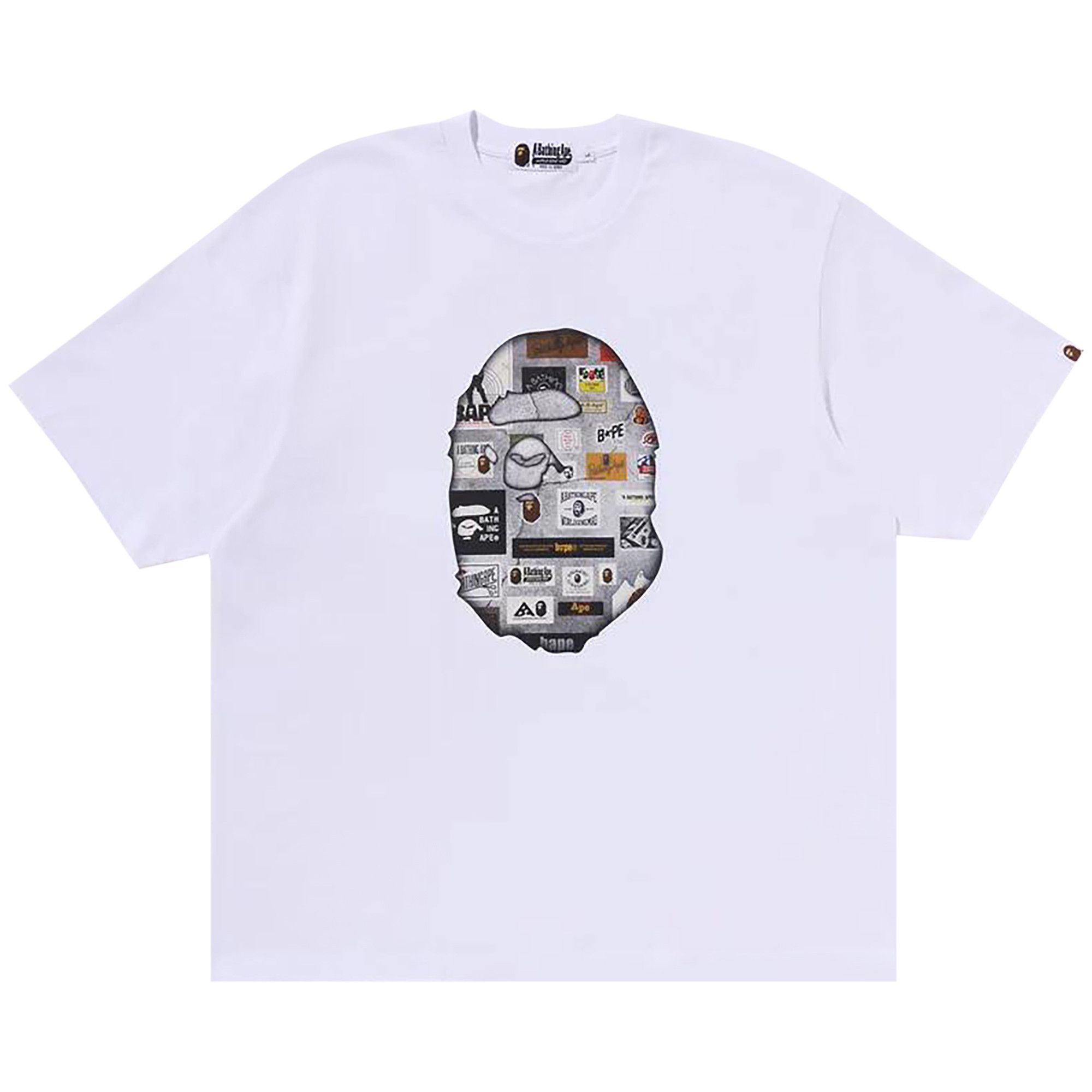 BAPE Multi Logo Big Ape Head Relaxed Fit Tee 'White' - 1