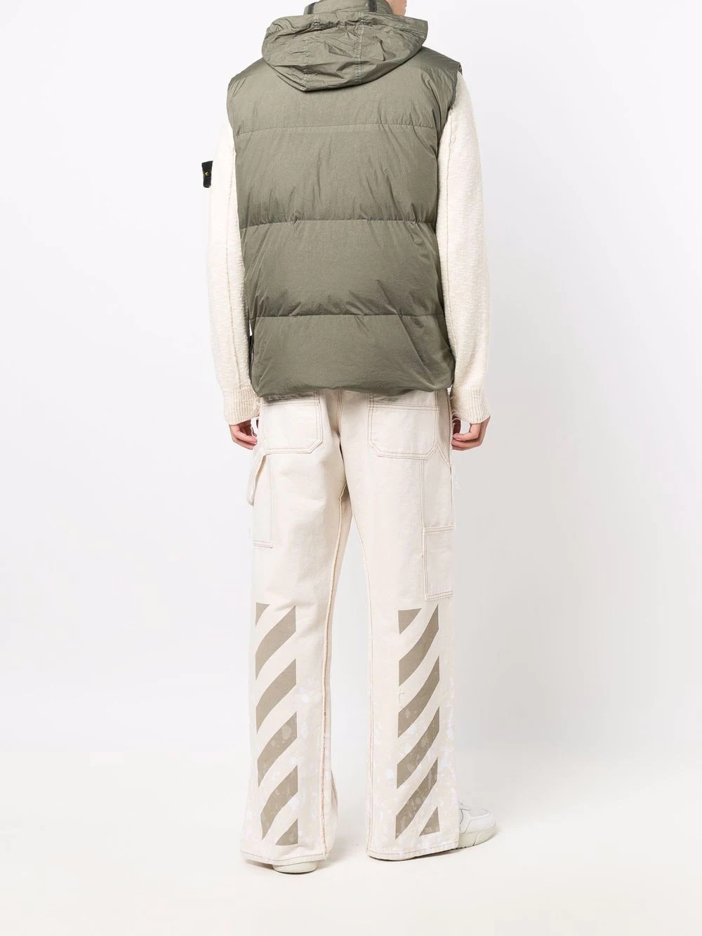 padded hooded down gilet - 6