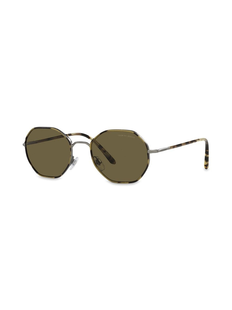 GIORGIO ARMANI hexagon-shaped sunglasses outlook