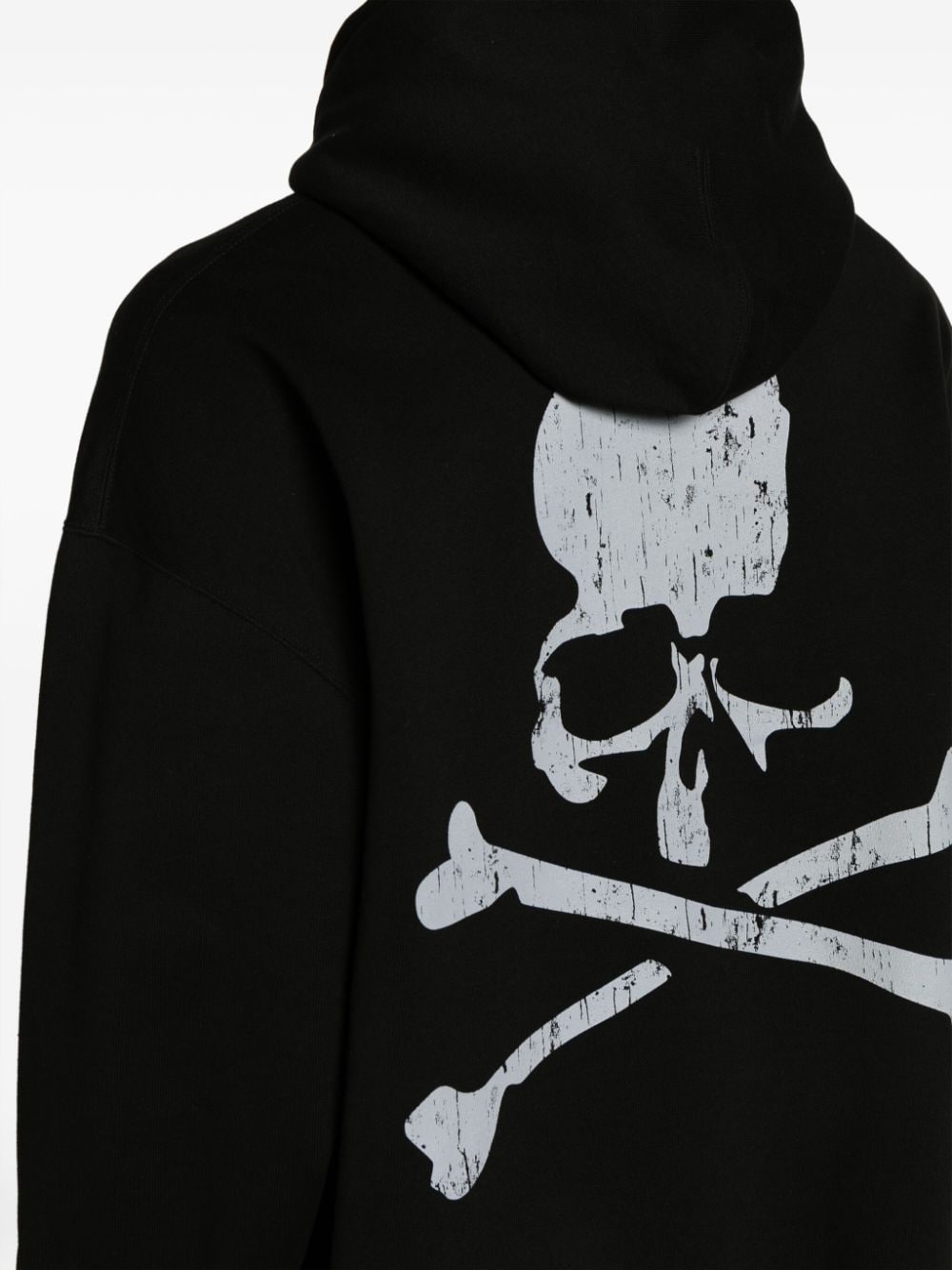 skull-print cotton hoodie - 5