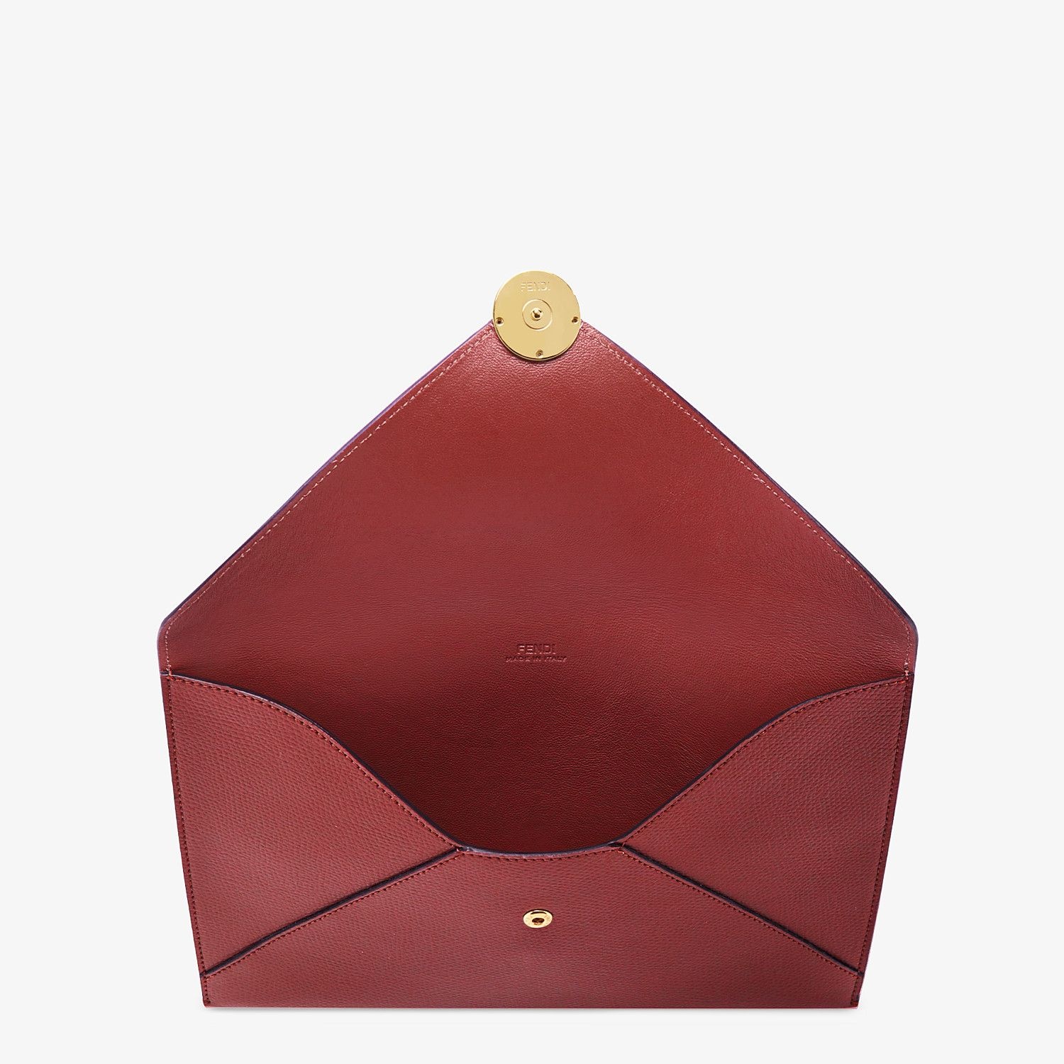 Burgundy leather pouch - 3