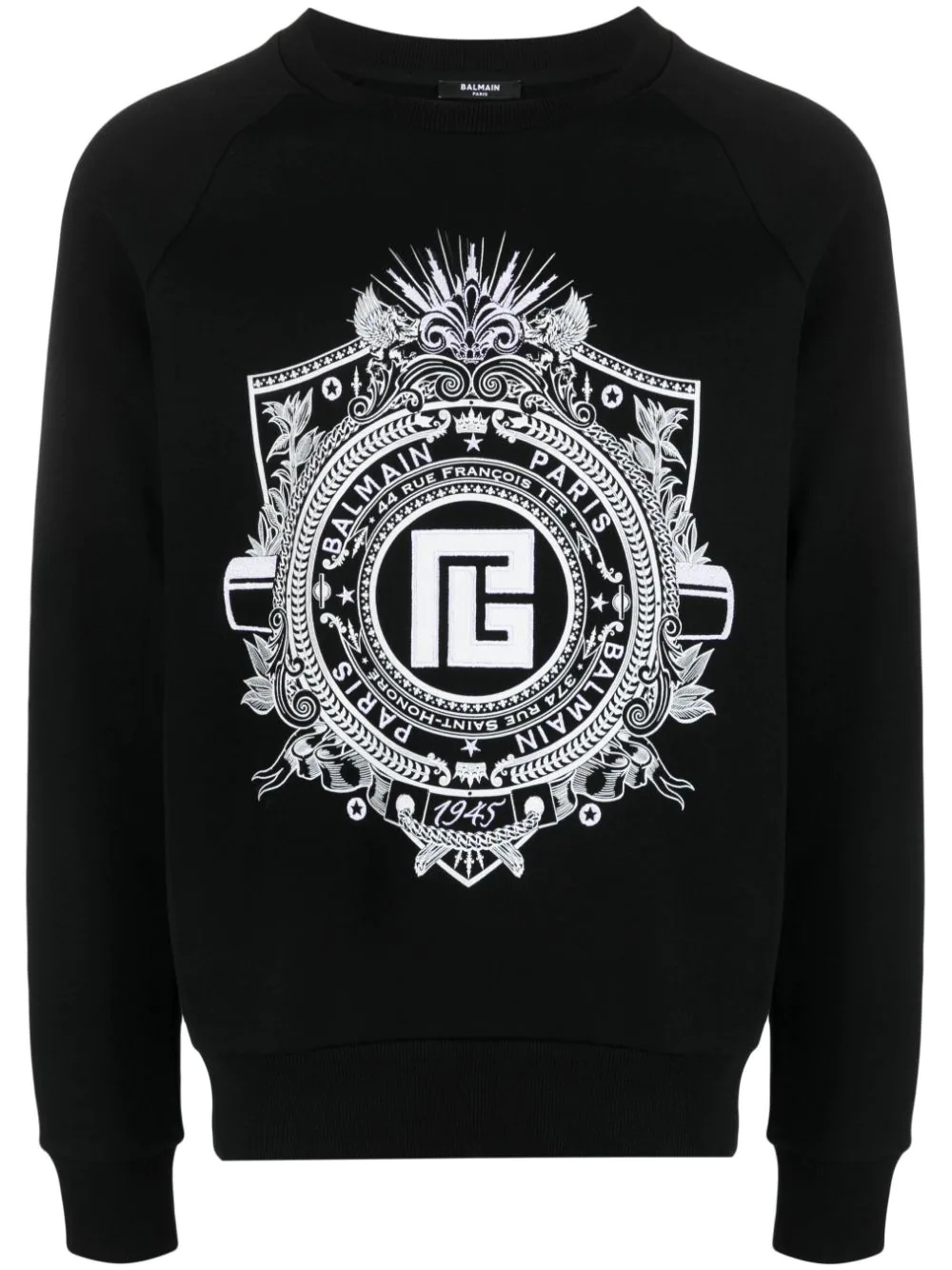 logo-print cotton sweatshirt - 1