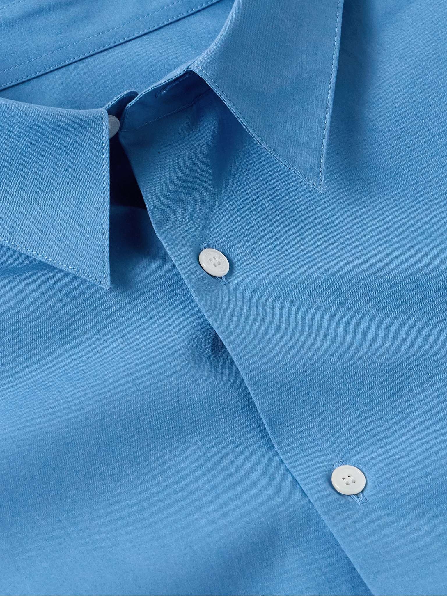 Logo-Appliquéd Cotton-Poplin Shirt - 4