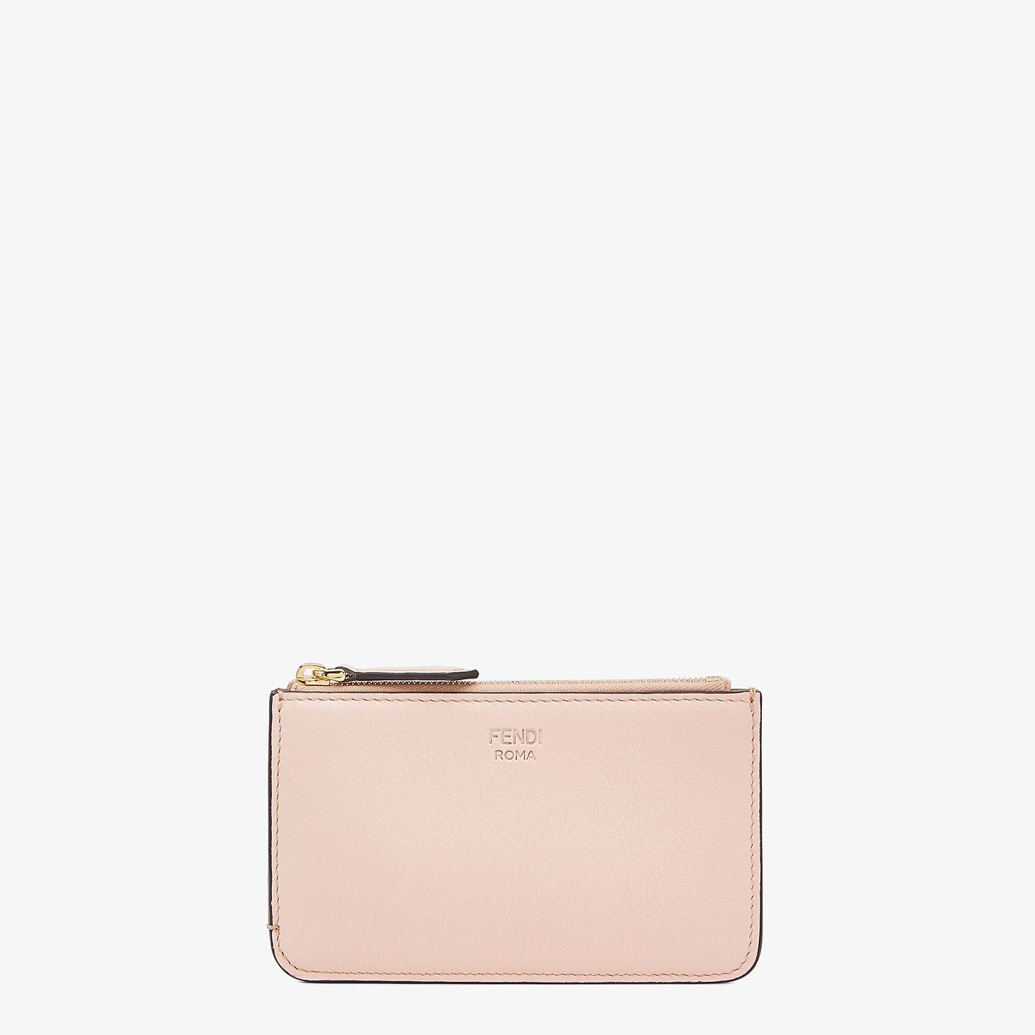 Pink leather pouch - 1