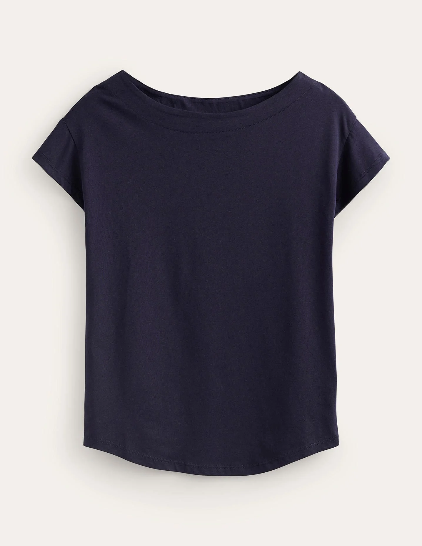 Supersoft Boat Neck T-Shirt-Navy - 1