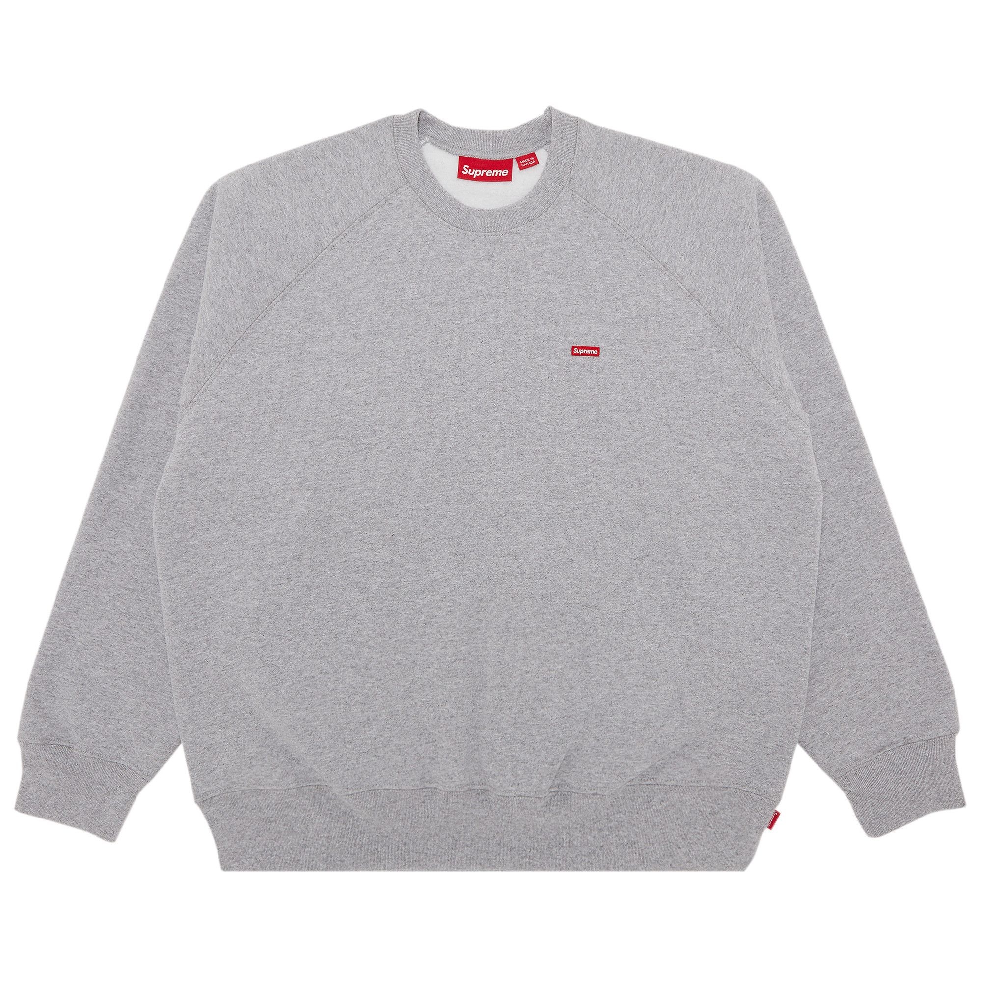 Supreme Small Box Raglan Crewneck 'Heather Grey' - 1