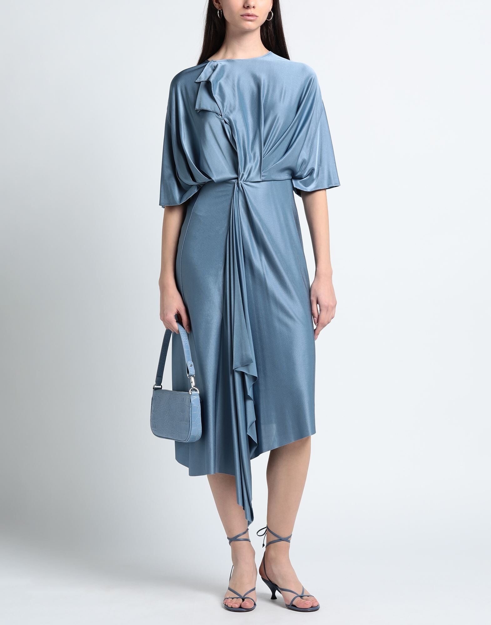 Pastel blue Women's Elegant Dress - 3