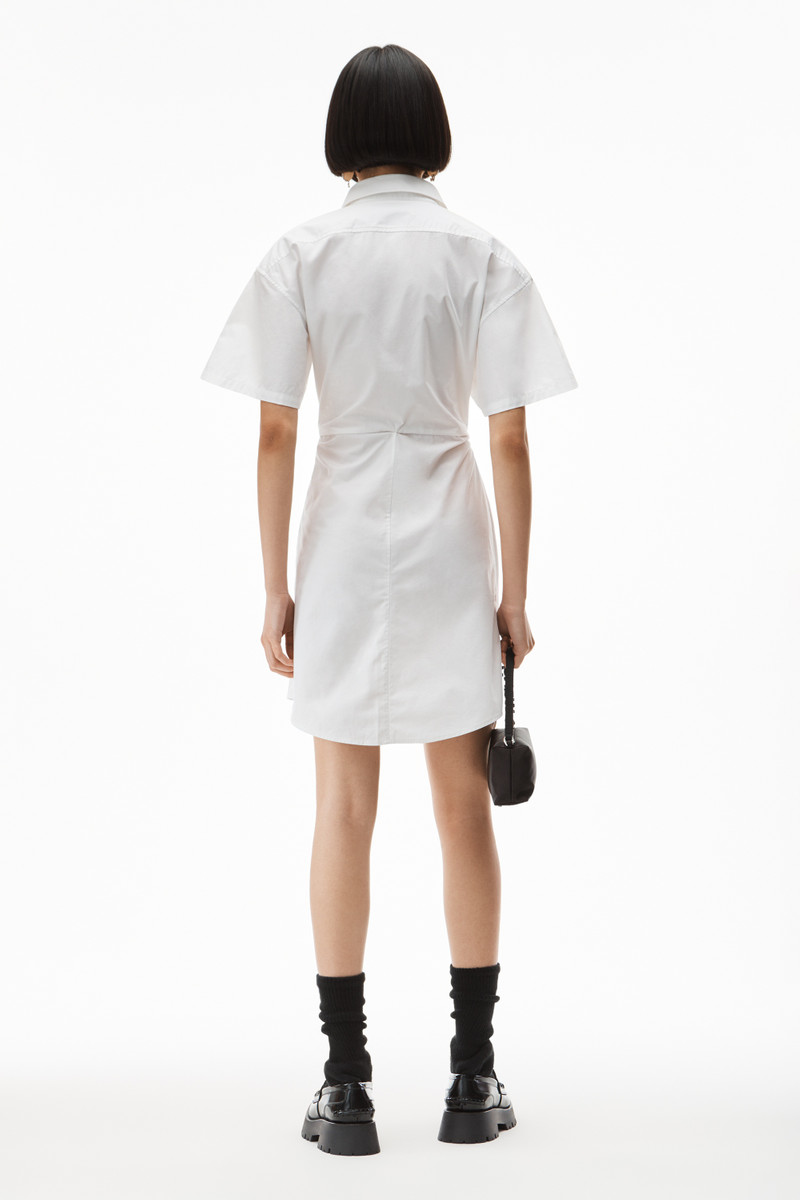 TWISTED PLACKET DRESS IN COMPACT COTTON 5