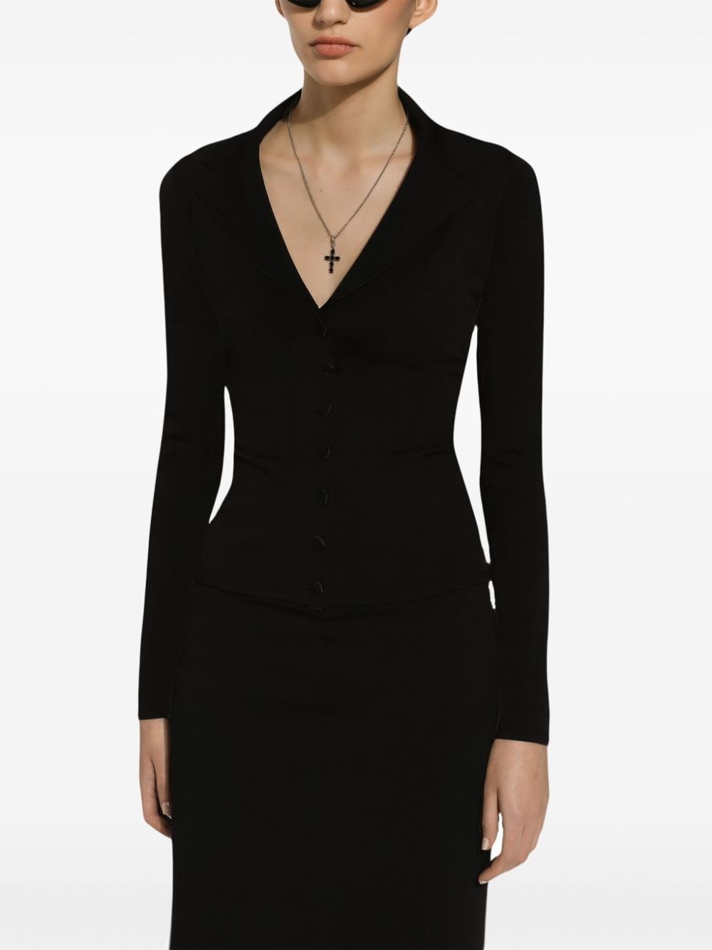 DG logo button-up jacket - 5