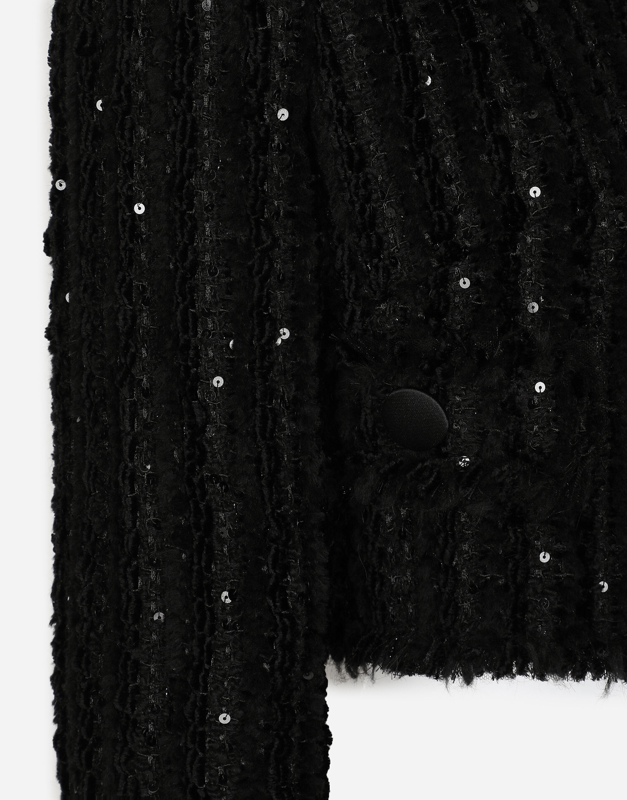 Short tweed jacket with micro-sequin embellishment - 10