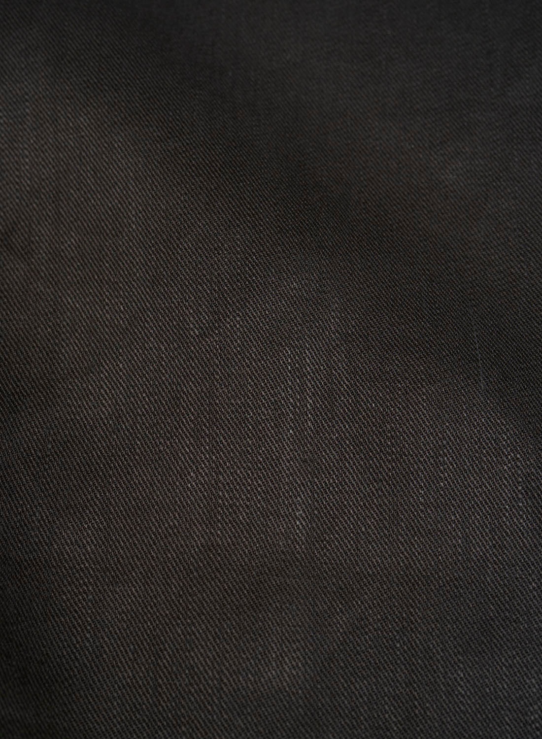 Open Collar Shirt Linen Twill in Charcoal - 9