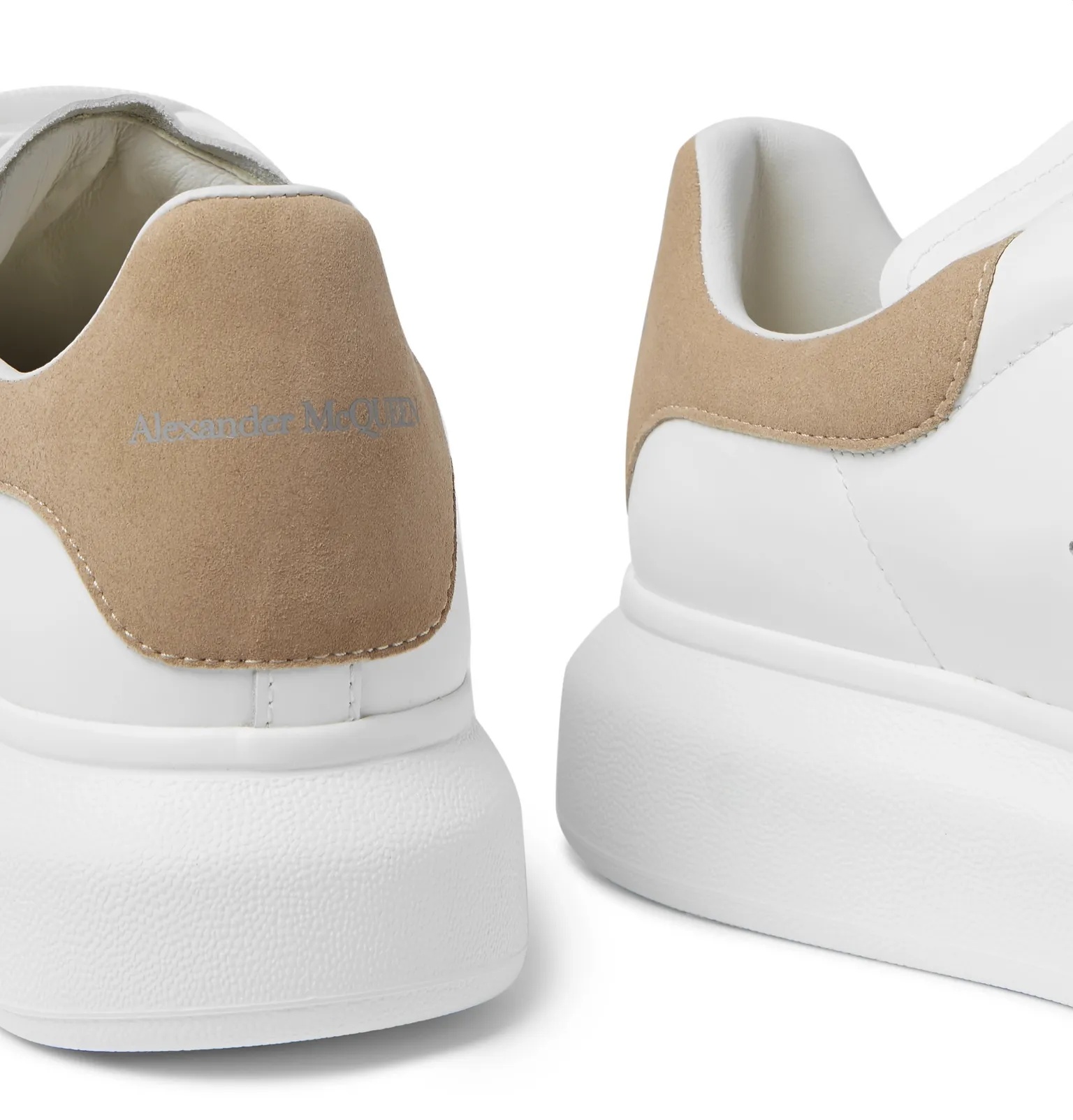 Exaggerated-Sole Leather Sneakers - 7