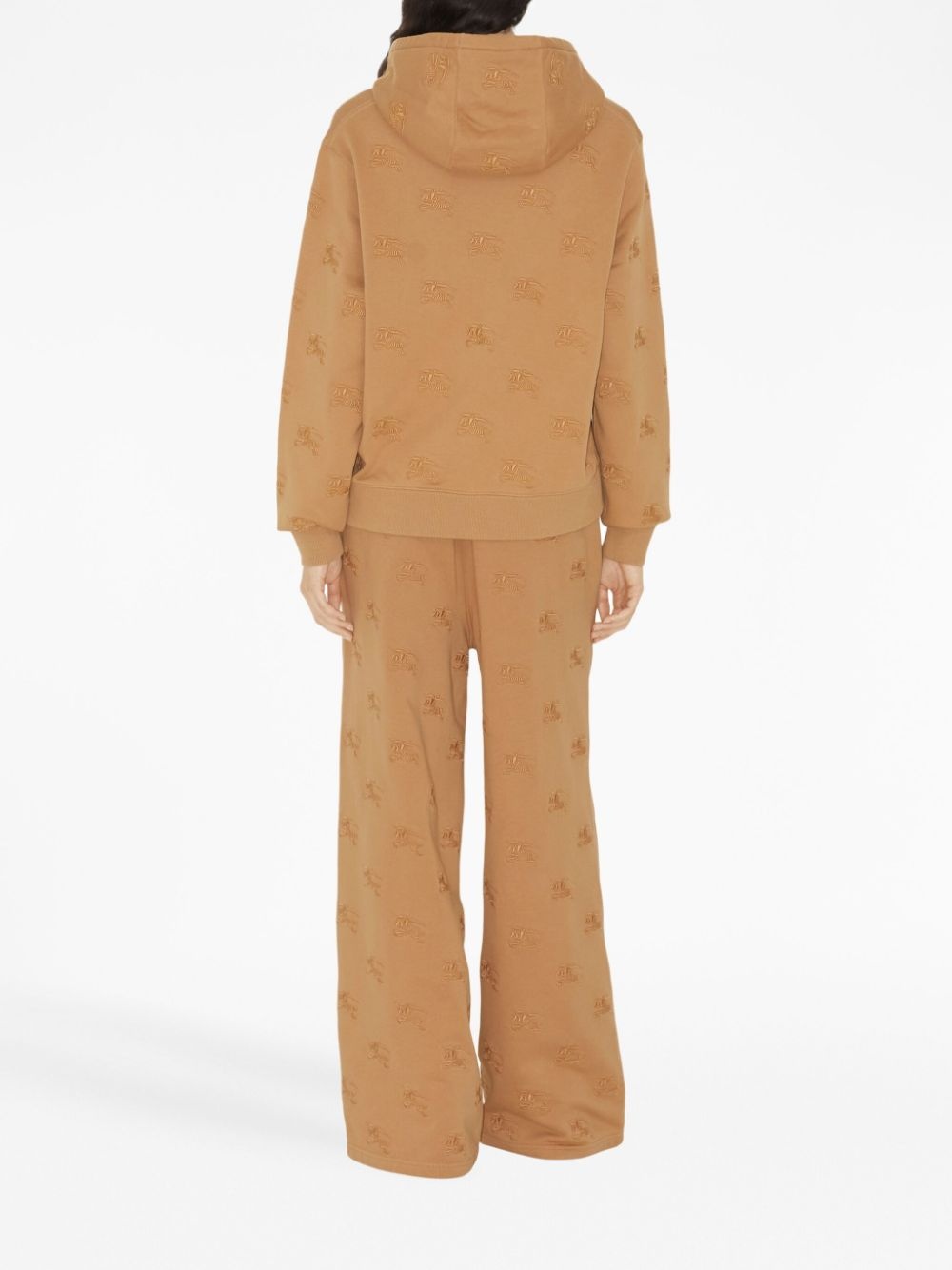 EKD-embroidered cotton track pants - 4