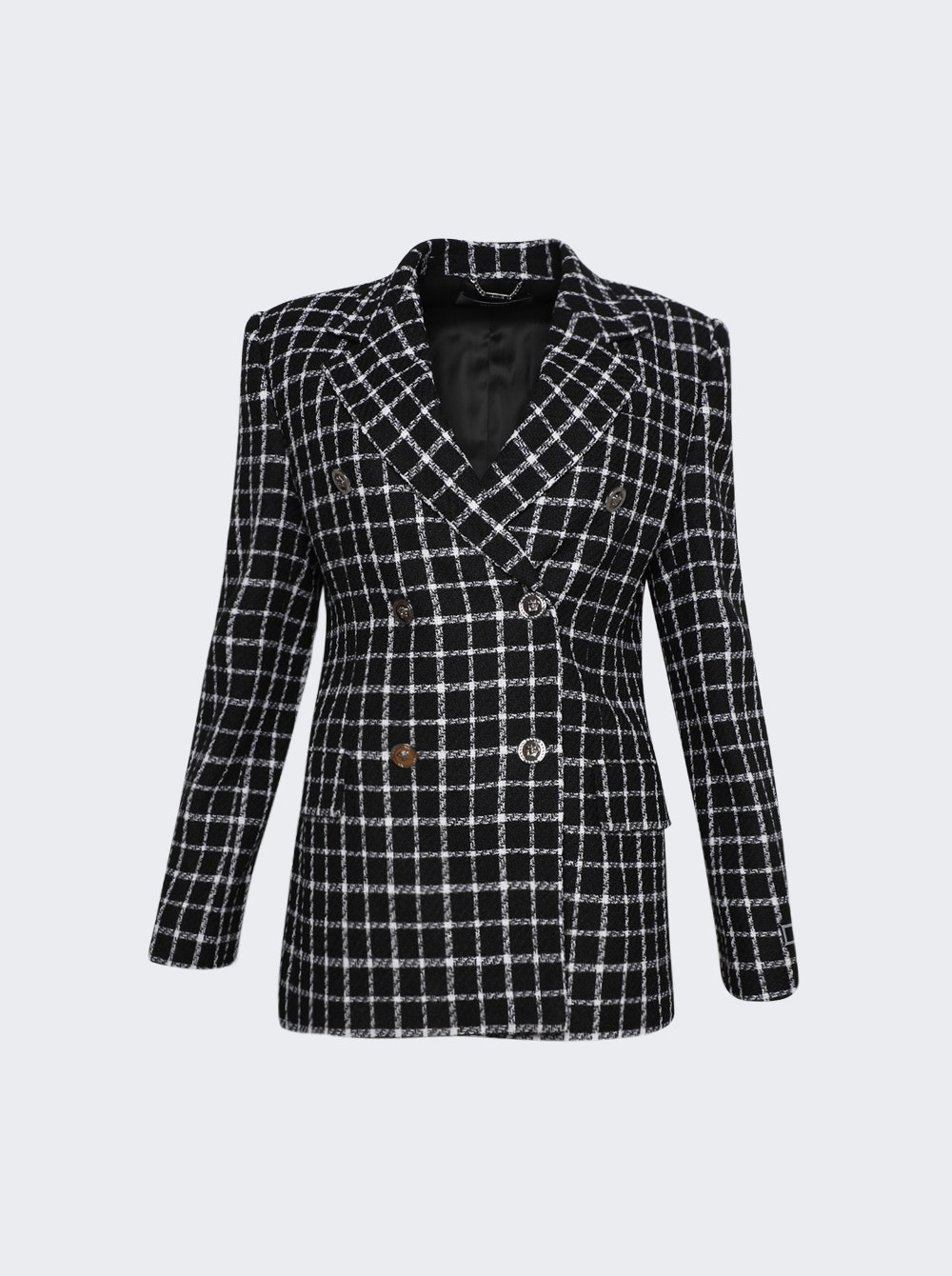 Slim Masculine Blazer Black And White - 1