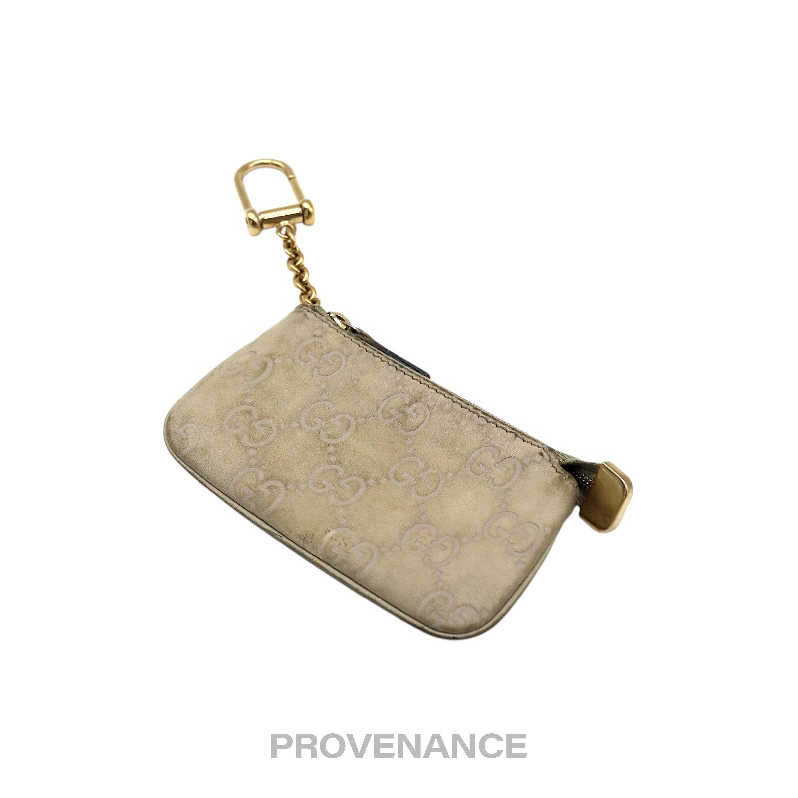Gucci Key Pouch Cles - Ivory Chalk GG Guccissima Leather - 3
