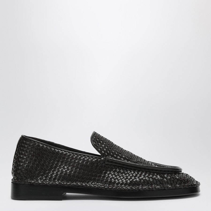 Bottega Veneta Men Daddy Moccasins In Dark Chocolate Color Made Of Woven Leather - 2