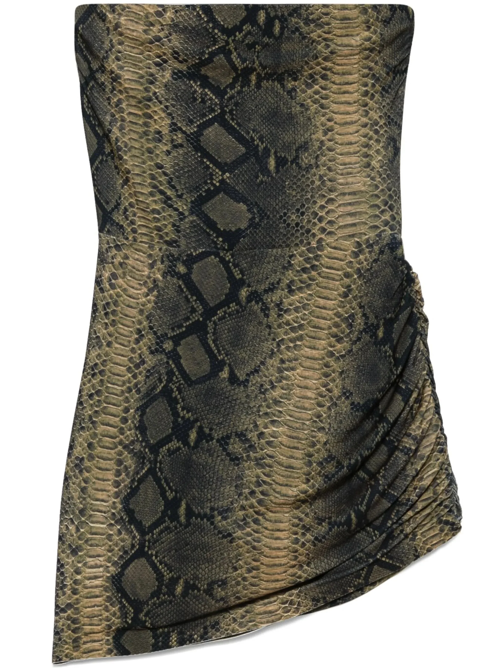 strapless mini dress - 1