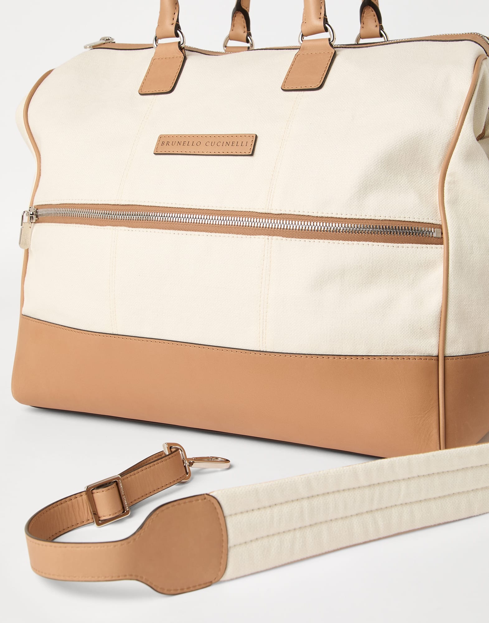 Canvas and matte calfskin summer Boston bag - 3