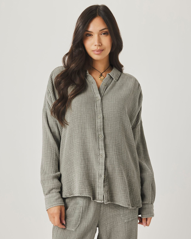 Splendid Ava Gauze Button Down outlook