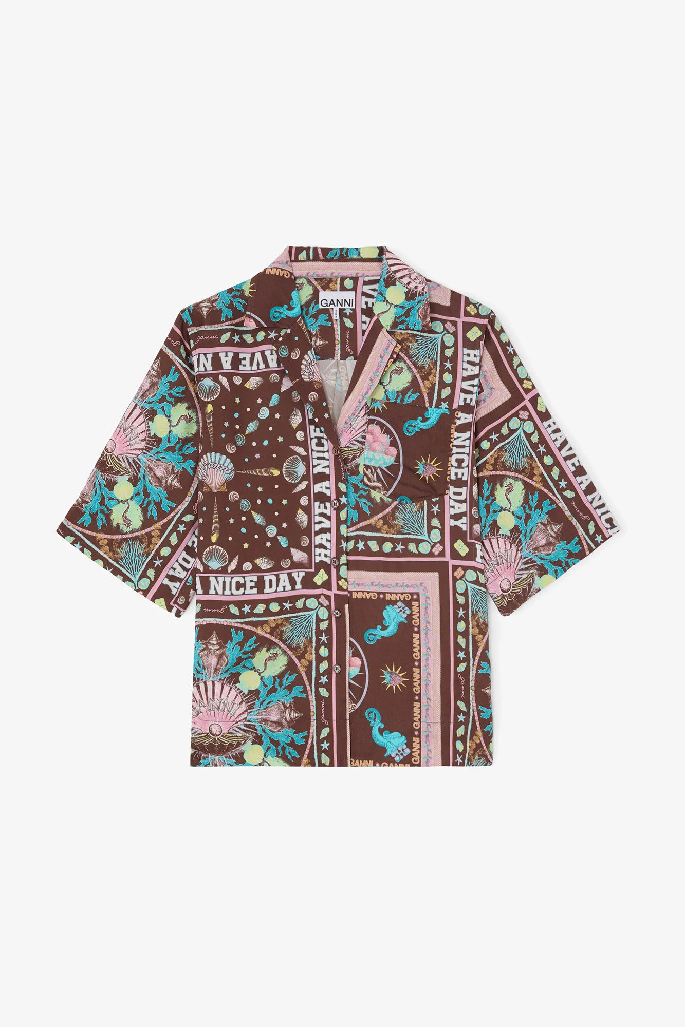 SHIRT IN PRINTED TWILL - 1